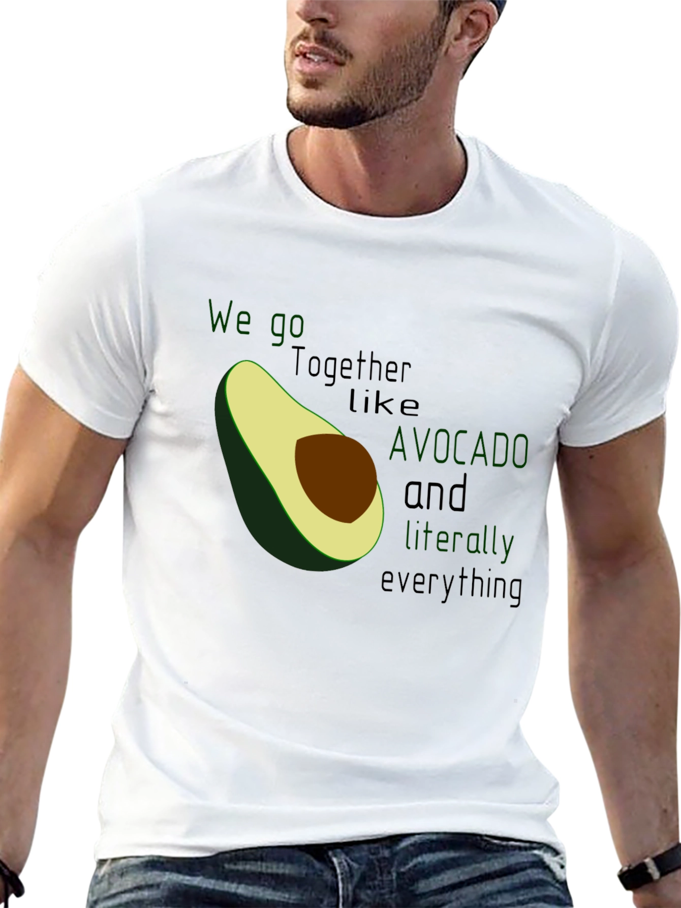 Black Avocado Love Graphic Tee - We Go Together Like Avocado and Everything view 13