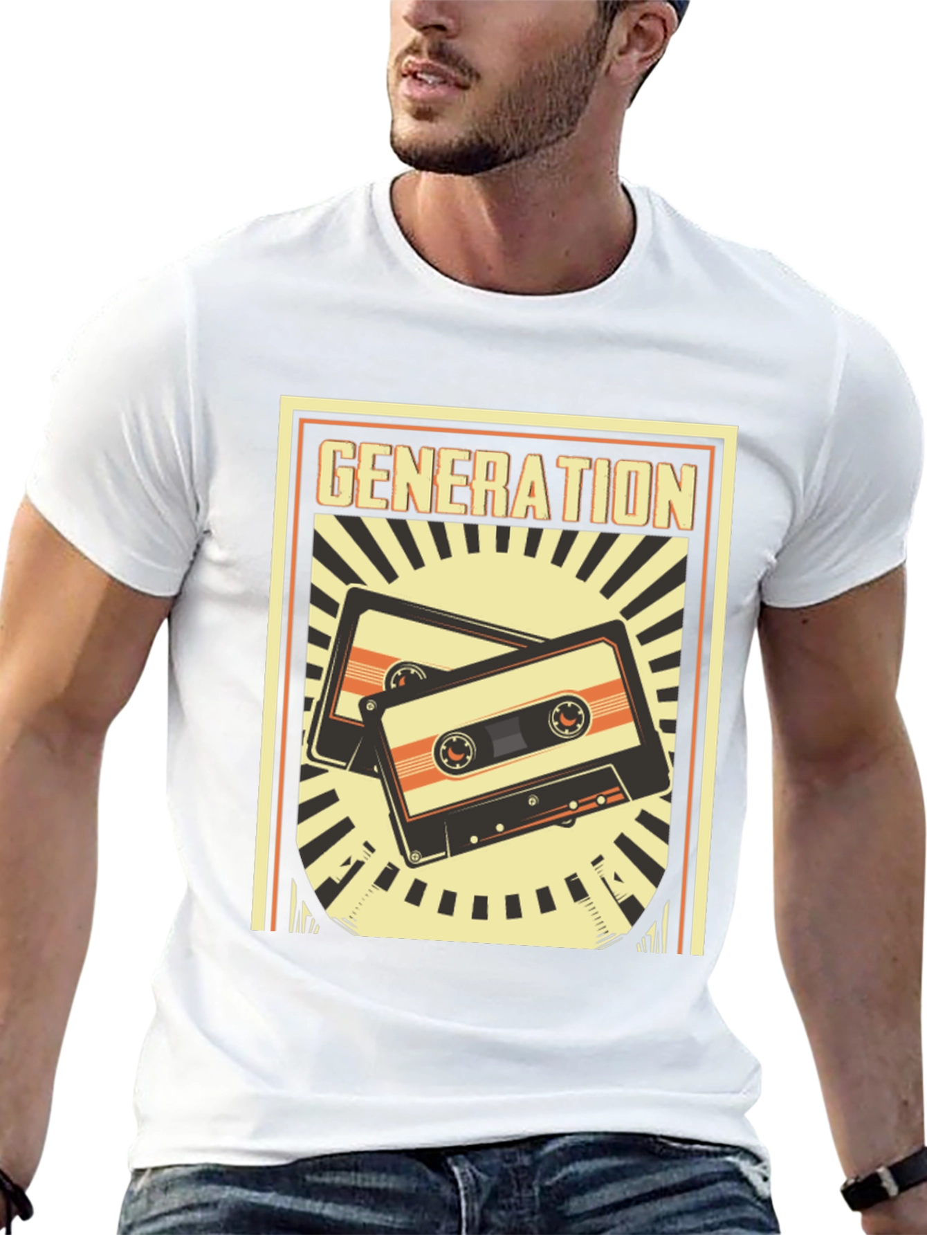 Black Retro Generation Cassette Tape Graphic Tee view 13