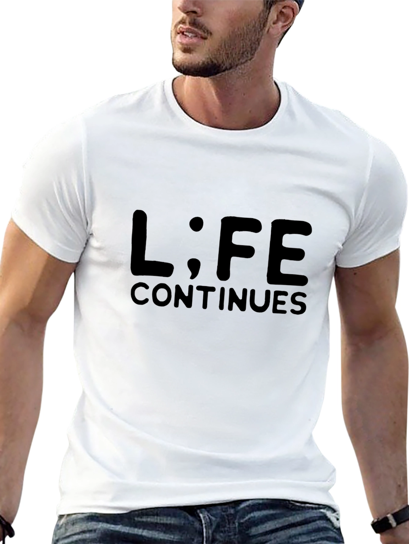 Black Life Goes On Graphic Tee - Soft Cotton Comfort view 13