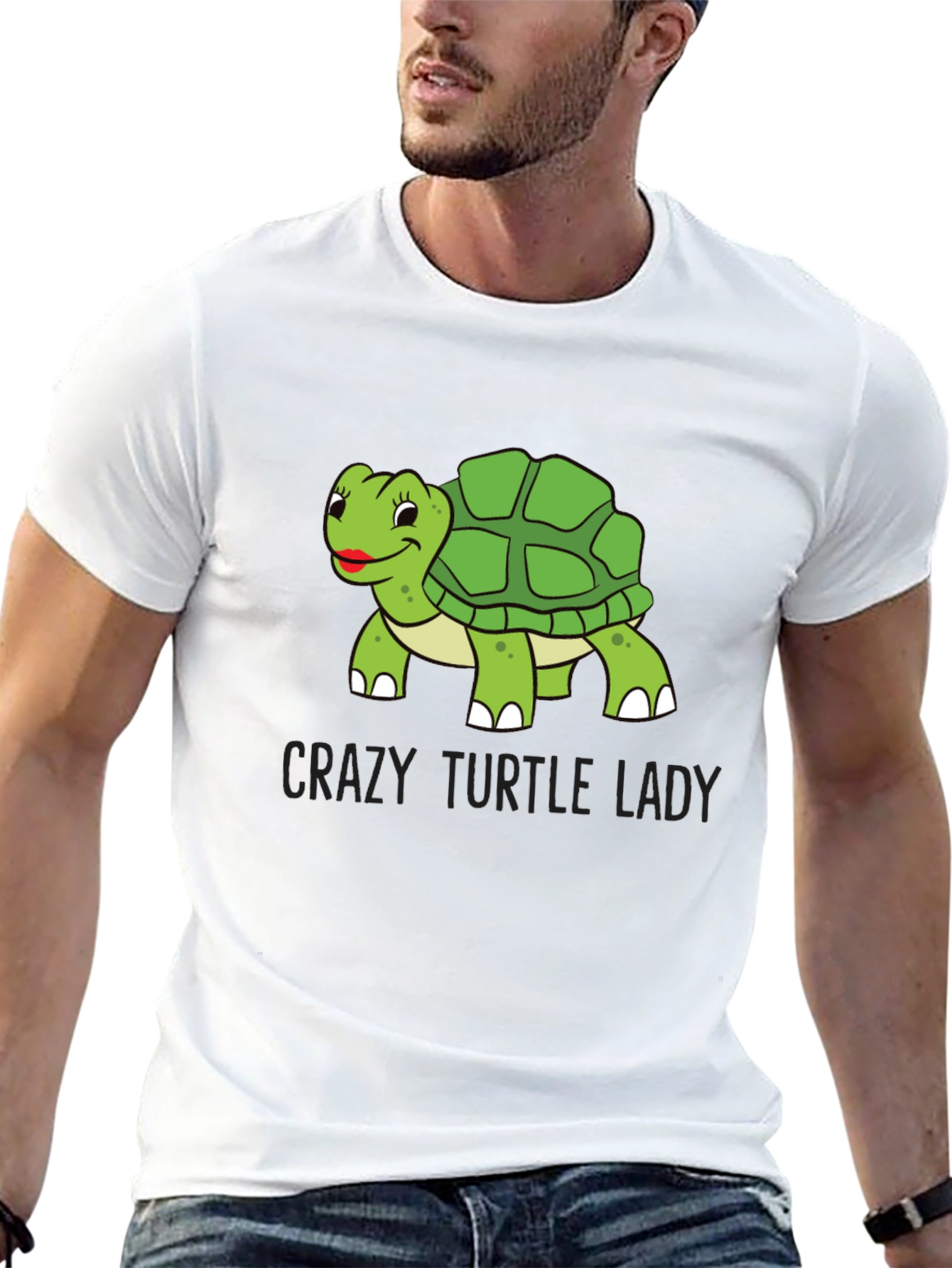 Black Crazy Turtle Lady T-Shirt view 13