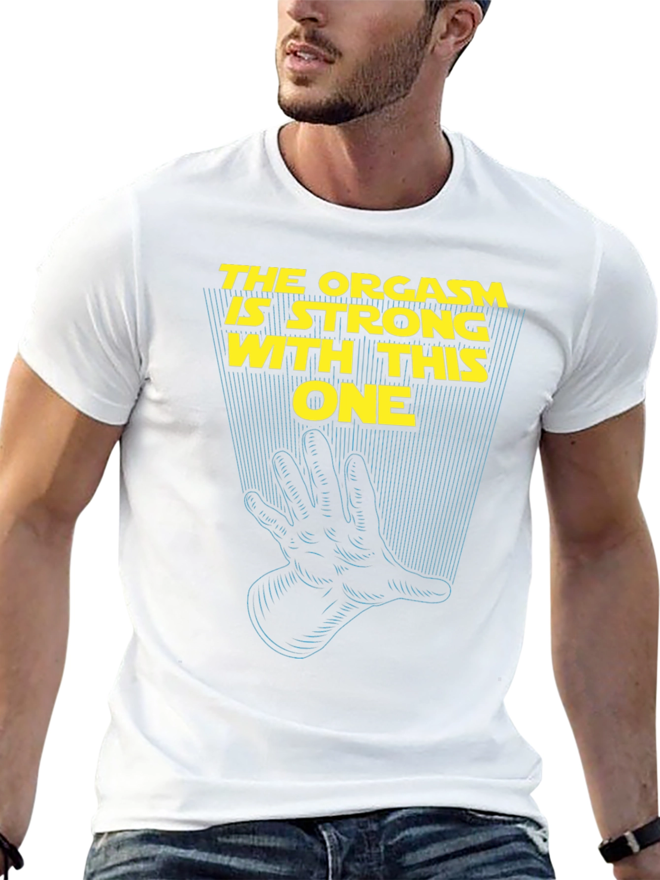 Black Humorous Tee: The Orgasm Is Strong With This One view 13