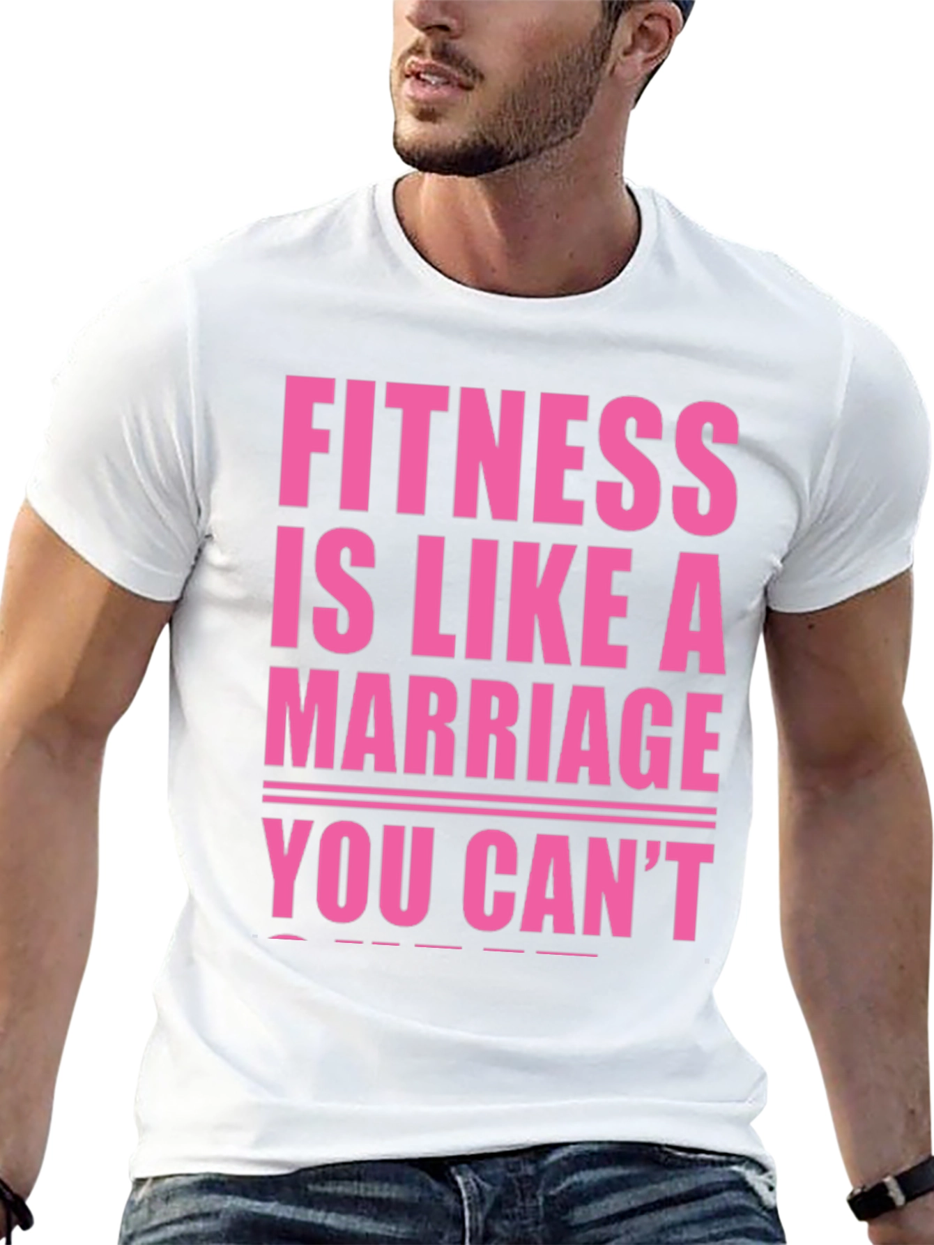 Black Fitness is Like a Marriage T-Shirt view 13