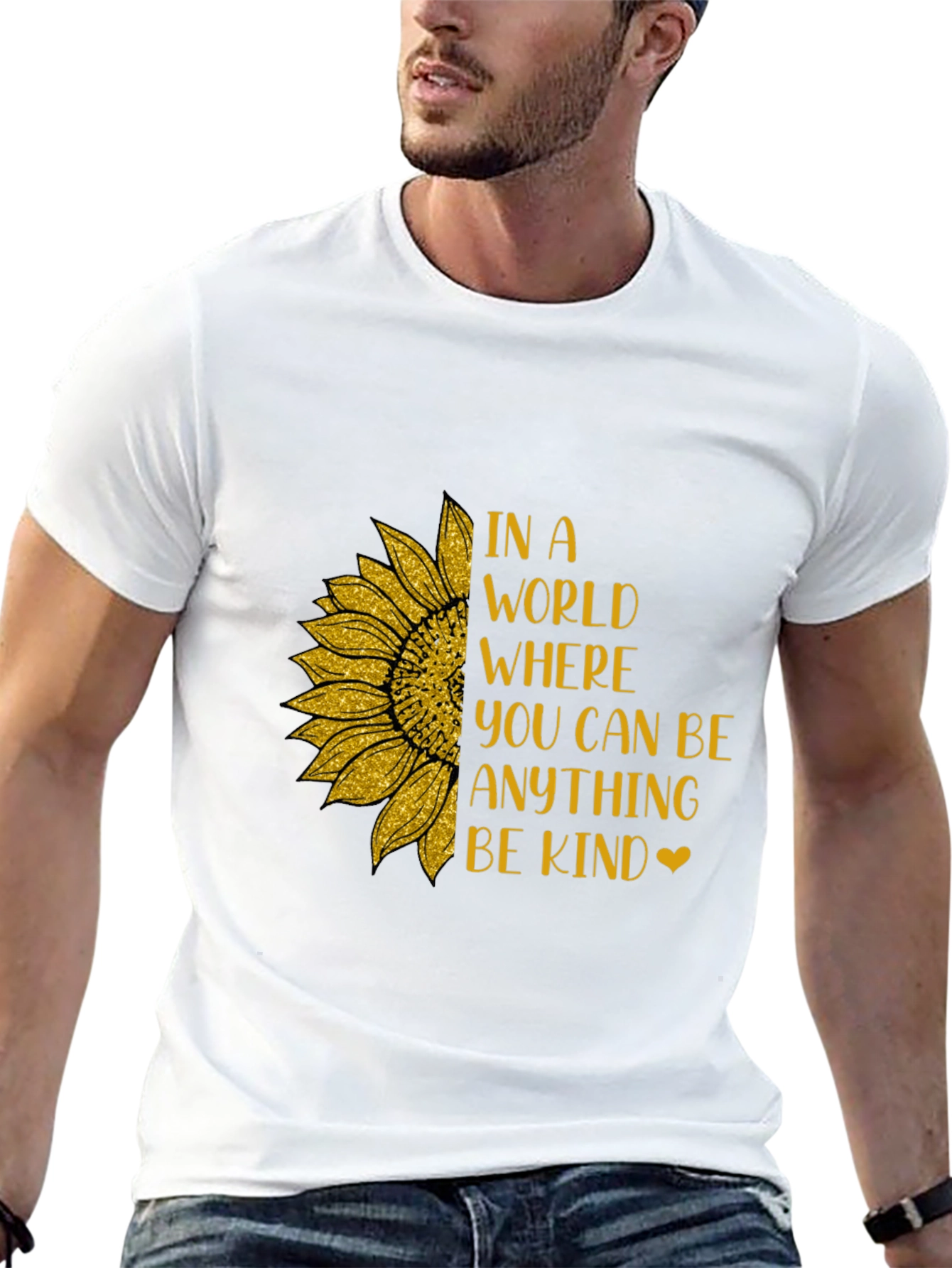Black Kindness Sunflower Graphic Tee view 13