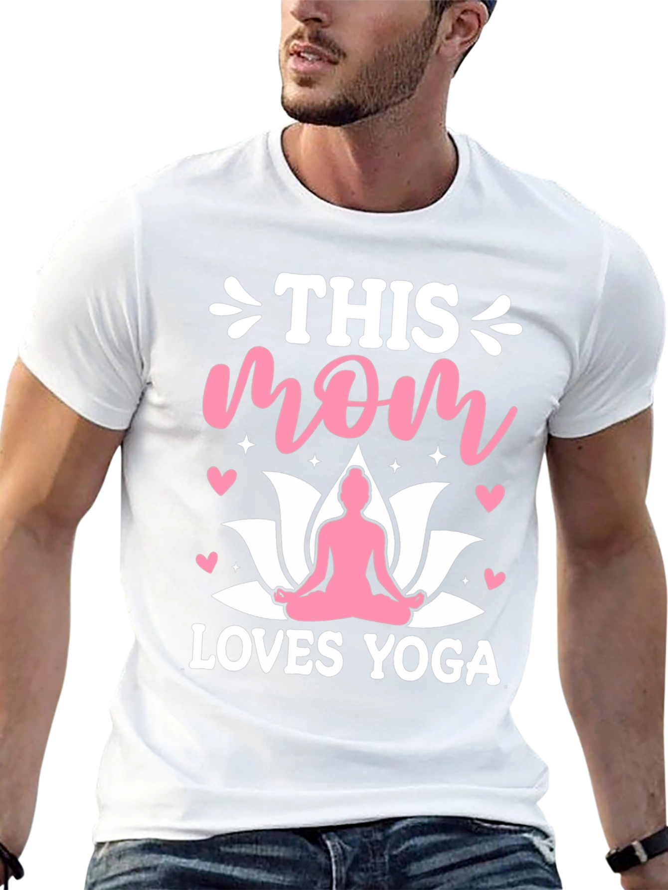 Black This Mom Loves Yoga T-Shirt - Comfortable & Stylish view 13