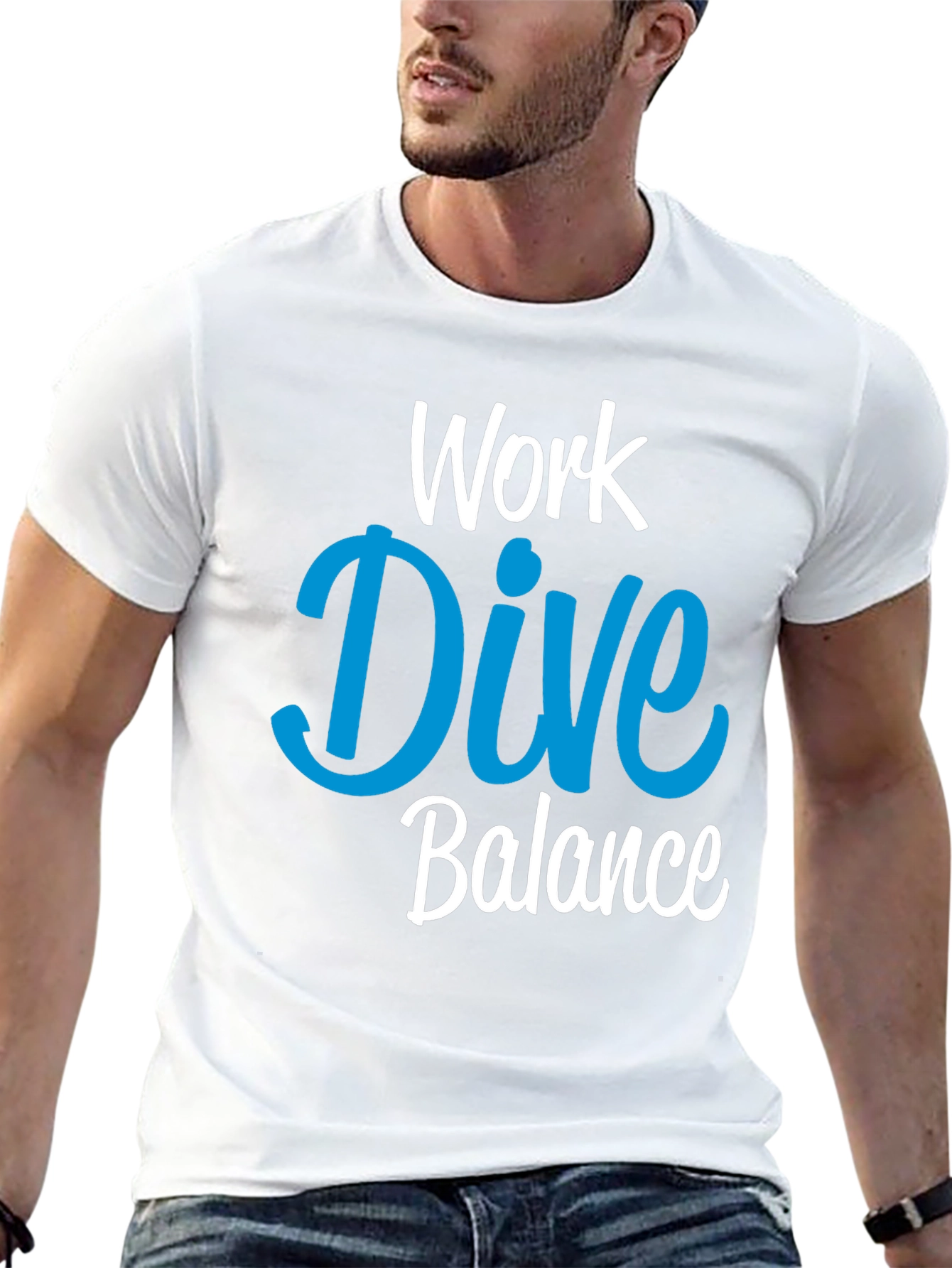 Black Work Dive Balance Graphic T-Shirt view 13