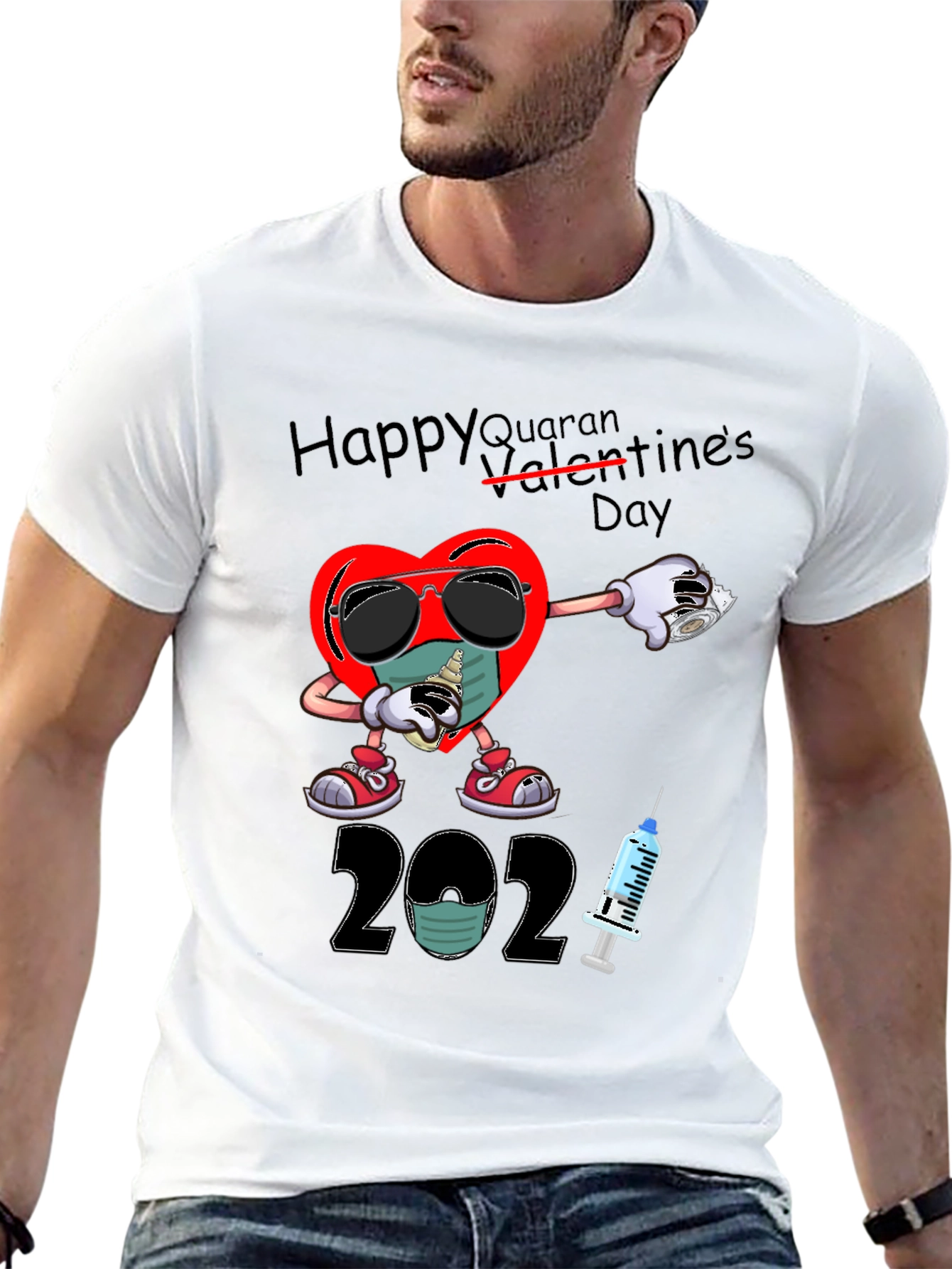 Black Happy Quarantines Day 2021 T-Shirt view 13