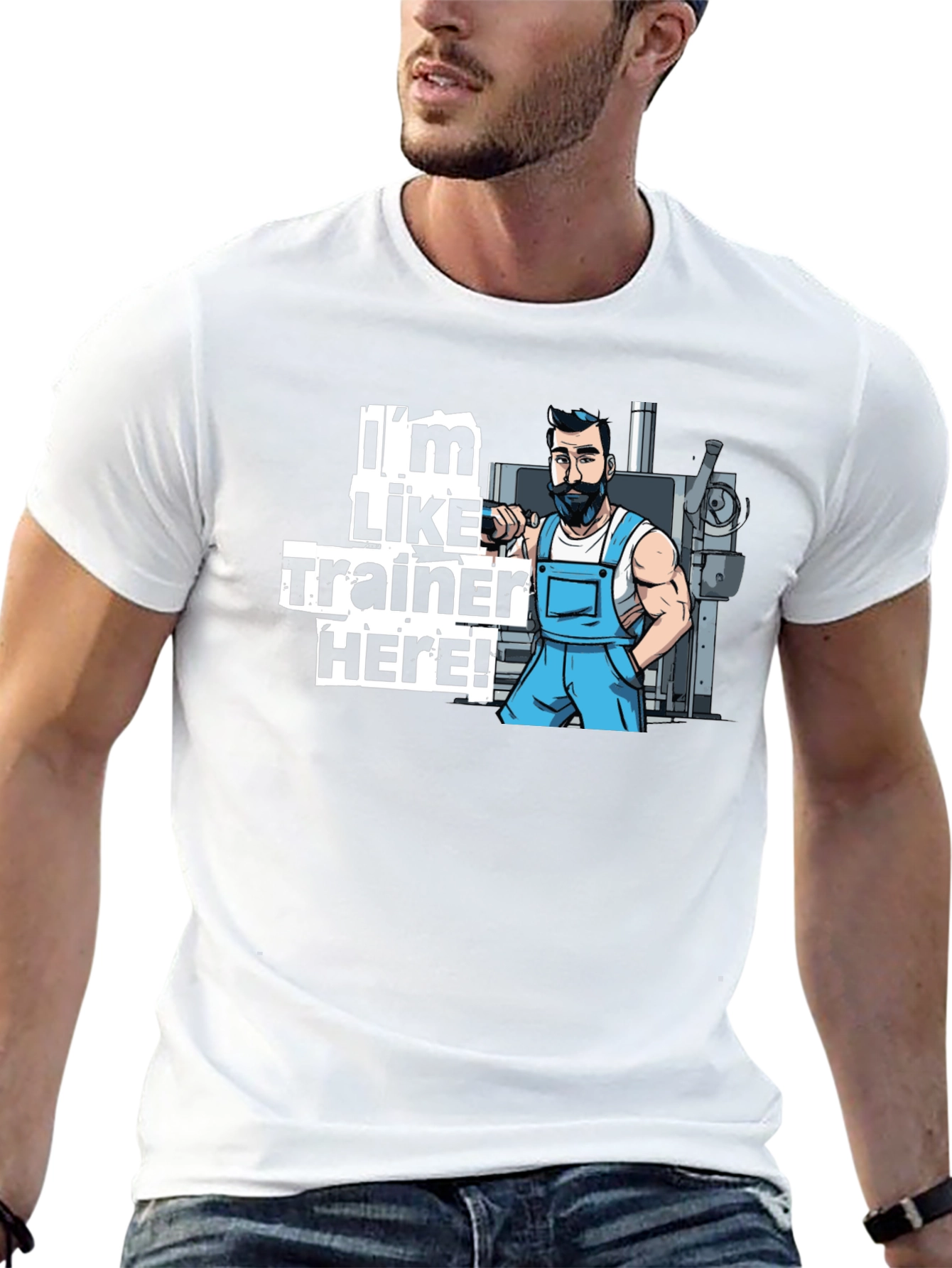 Black I'm Like Trainer Here Black T-Shirt view 13