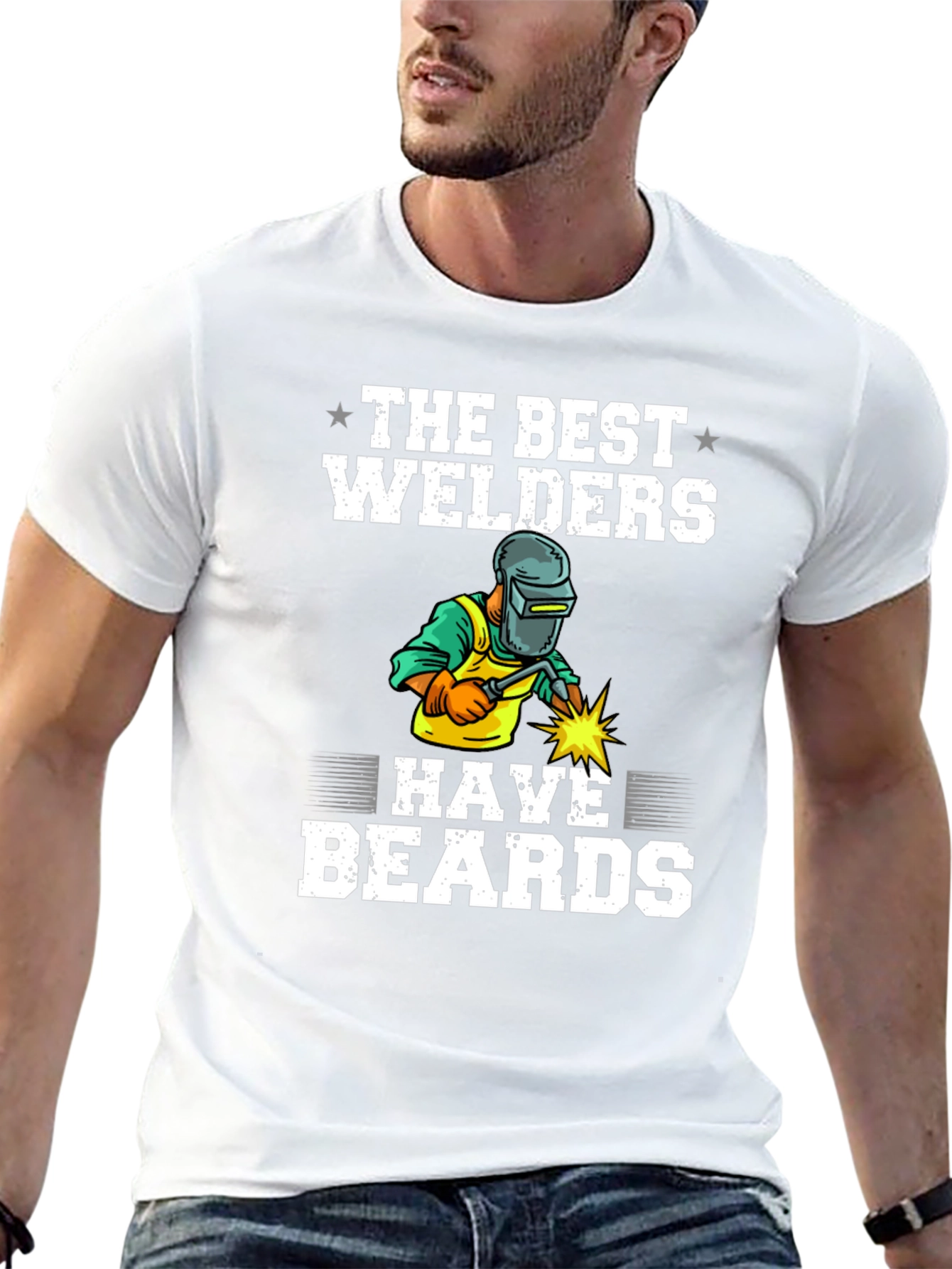 Black Best Welders Have Beards T-Shirt view 13
