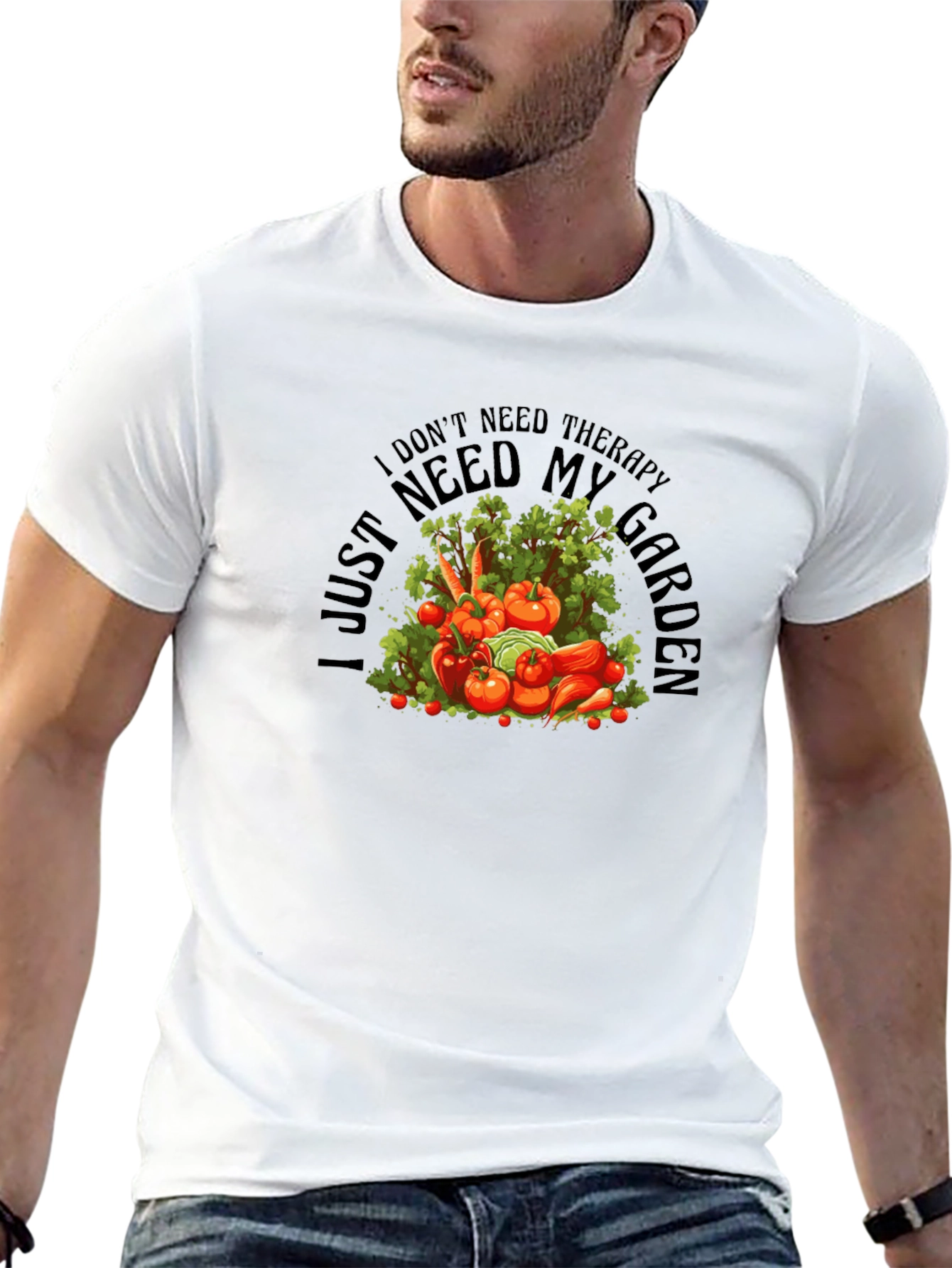 Black Therapy Garden Black T-Shirt - Gardener's Gift view 13