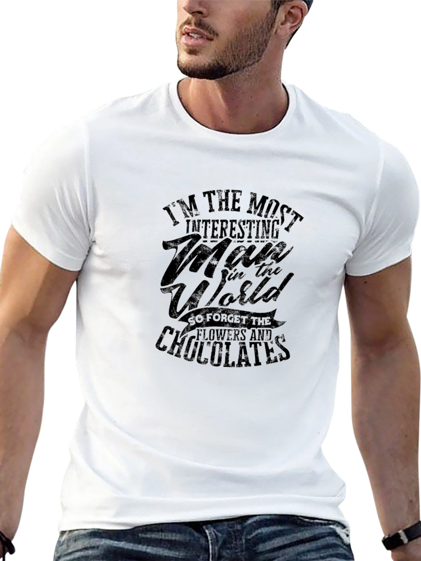 Black Most Interesting Man T-Shirt - Funny Graphic Tee view 13