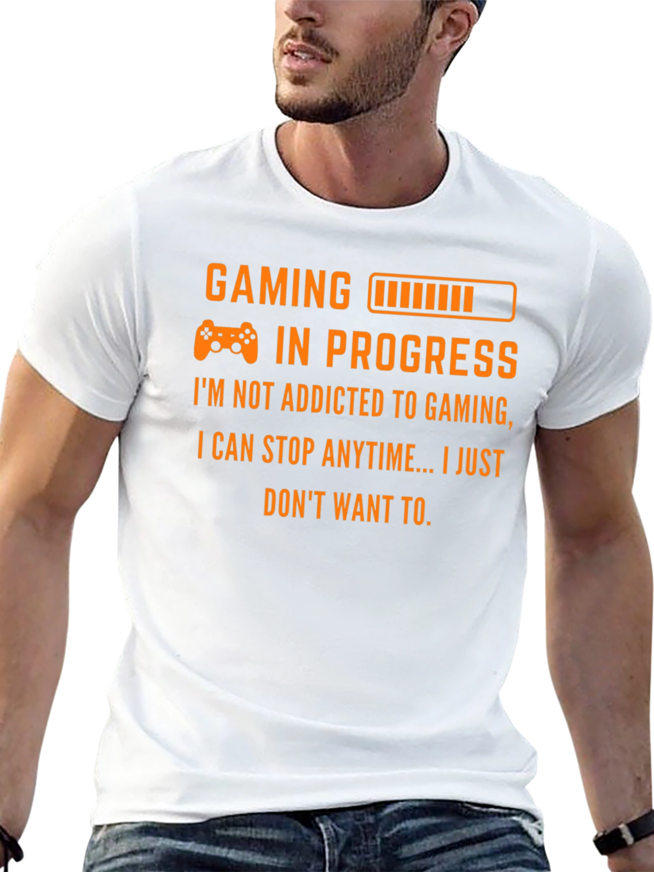 Black Gaming in Progress T-Shirt - Gamer Addict Tee view 13