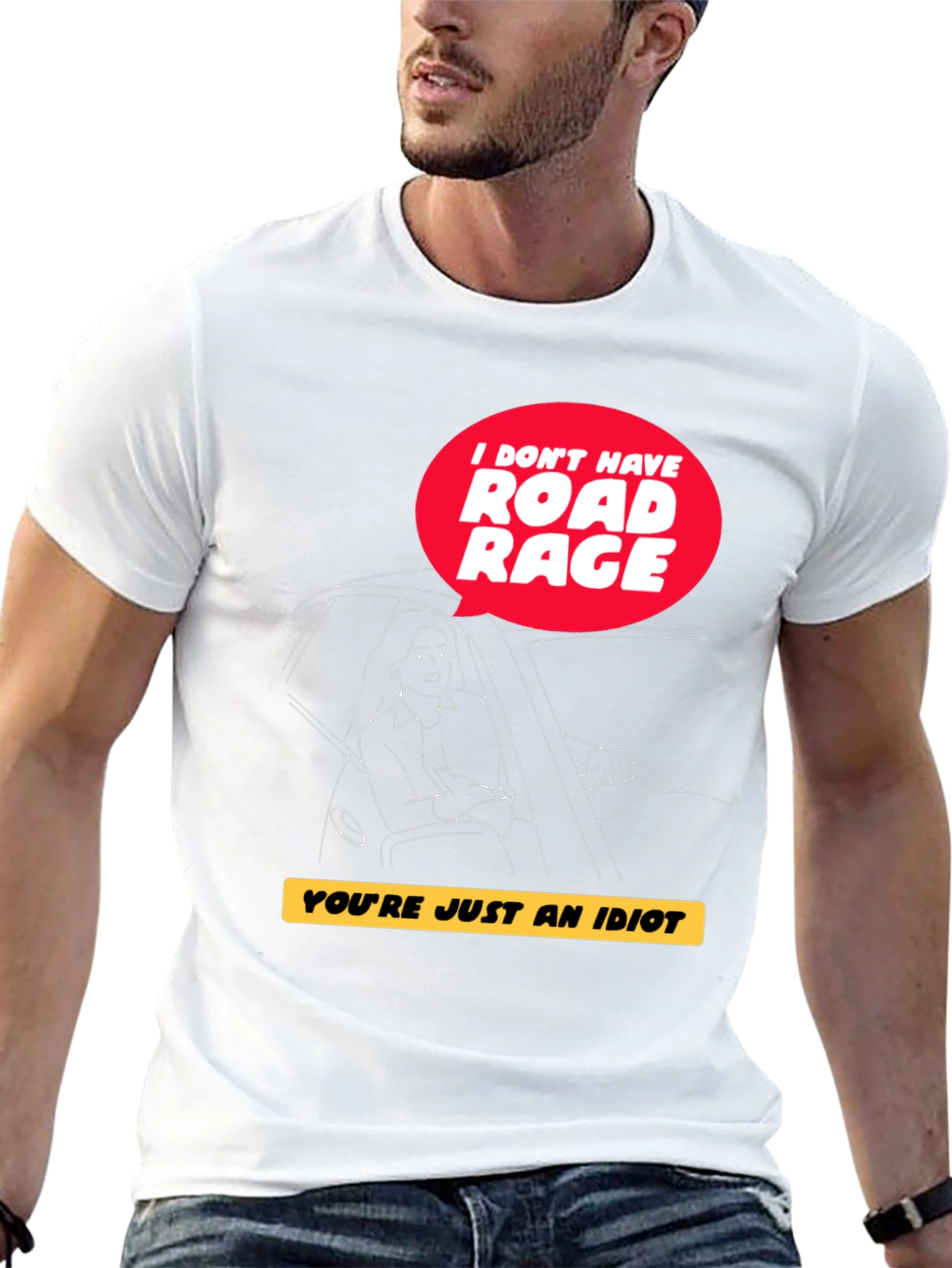 Black Road Rage Humor Graphic Tee view 13