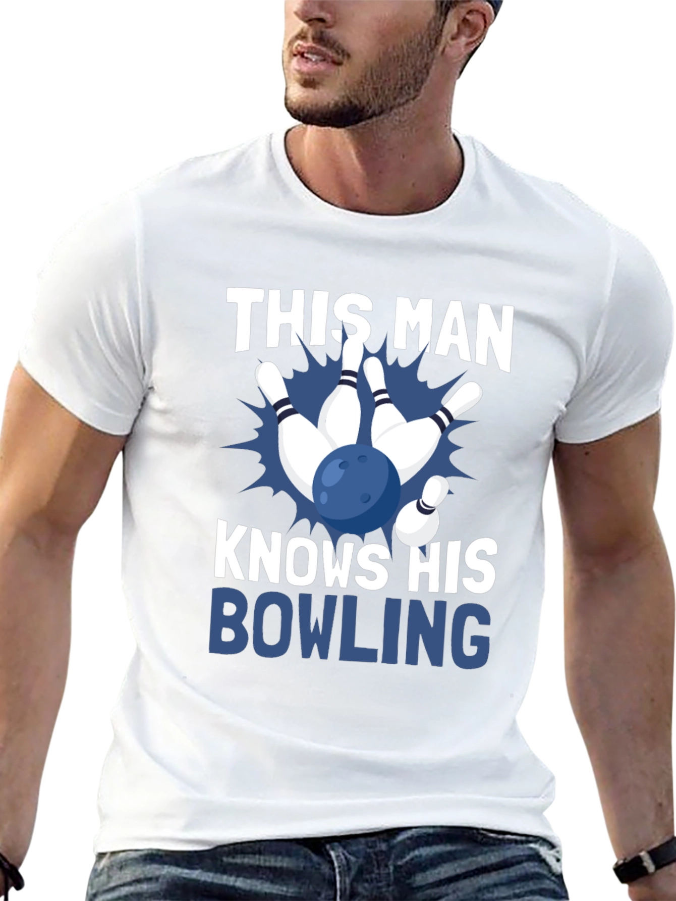 Black This Man Knows His Bowling T-Shirt view 13
