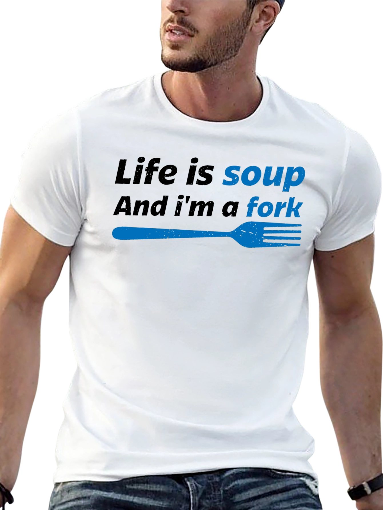 Black Life is Soup, I'm a Fork Funny T-Shirt view 13