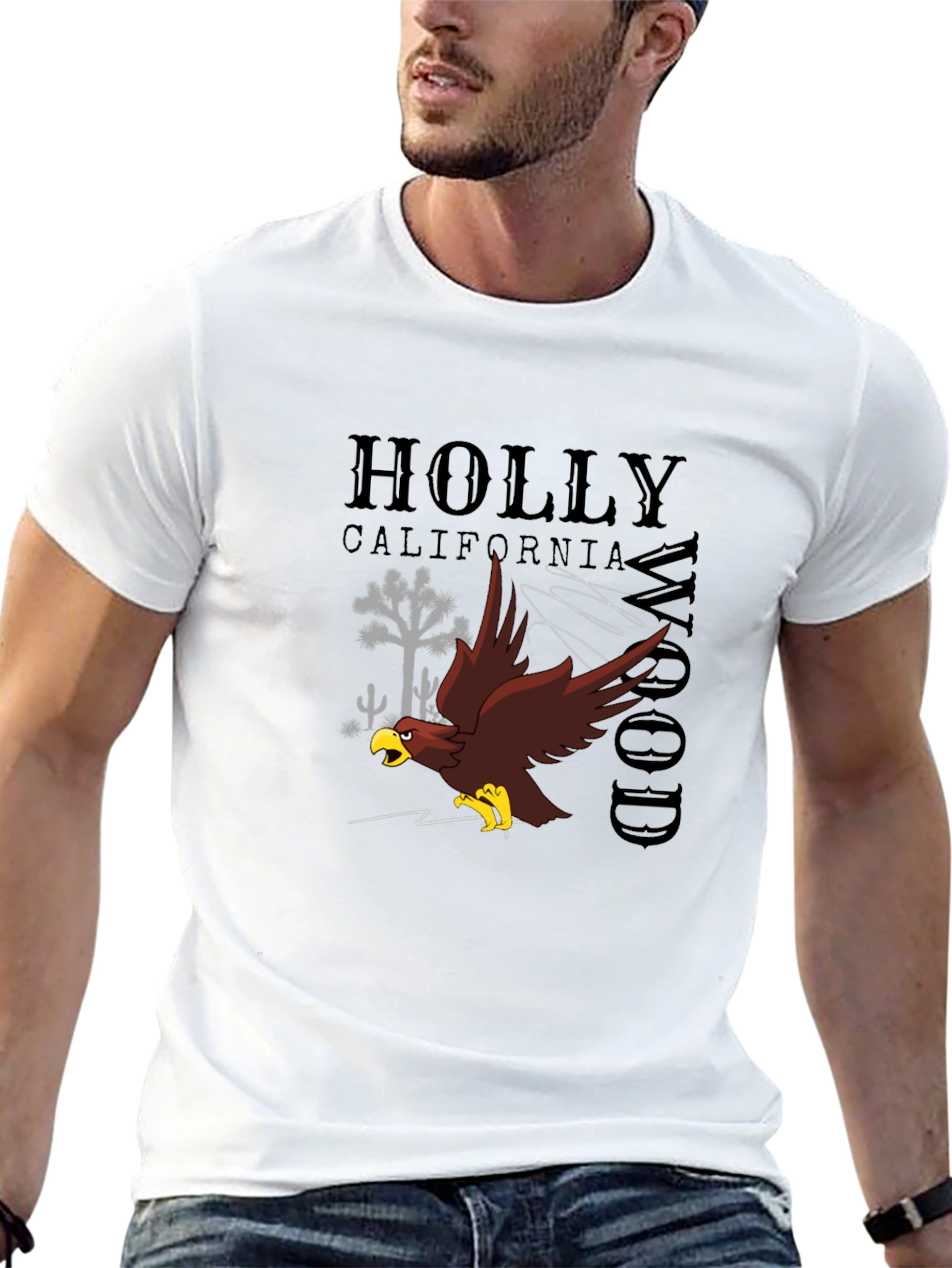 Black Hollywood California Graphic Tee view 13