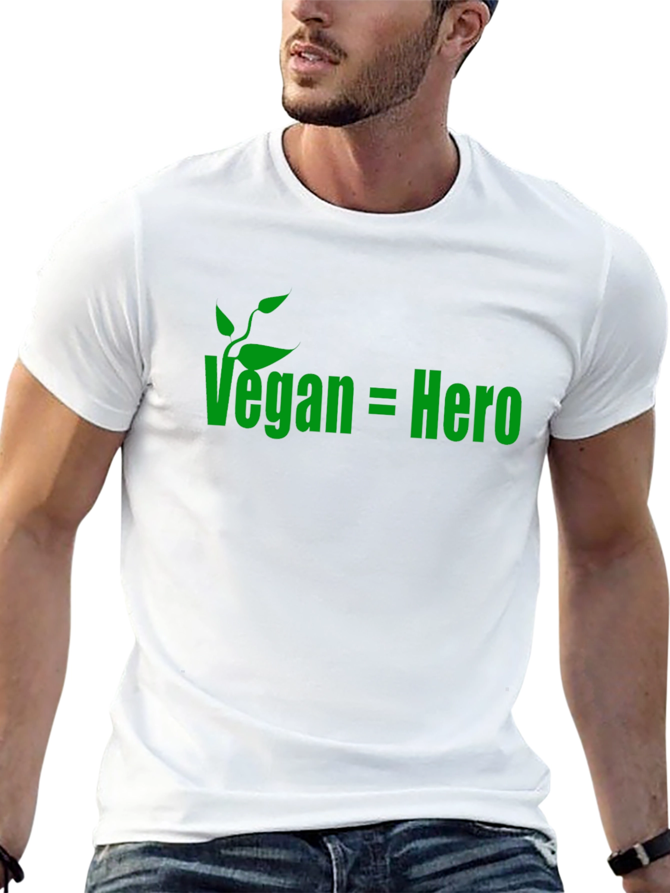 Black Vegan Hero Tee - Eco-Friendly Statement T-Shirt view 13