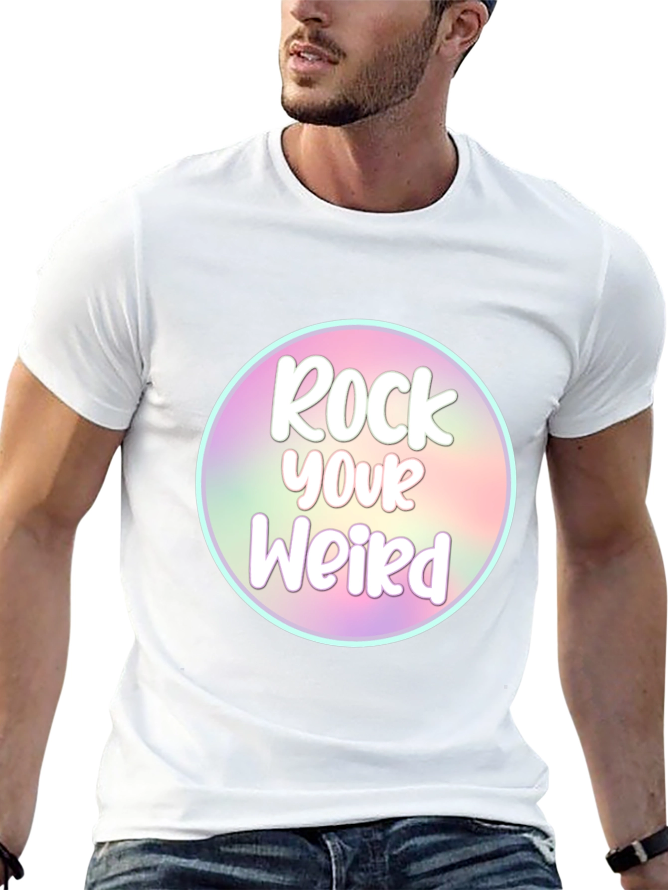 Black Rock Your Weird T-Shirt - Unique Graphic Tee view 13