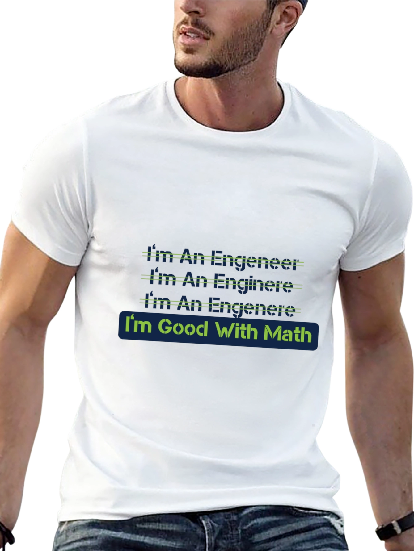 Black Engineer Math T-Shirt - Black Cotton Blend view 13