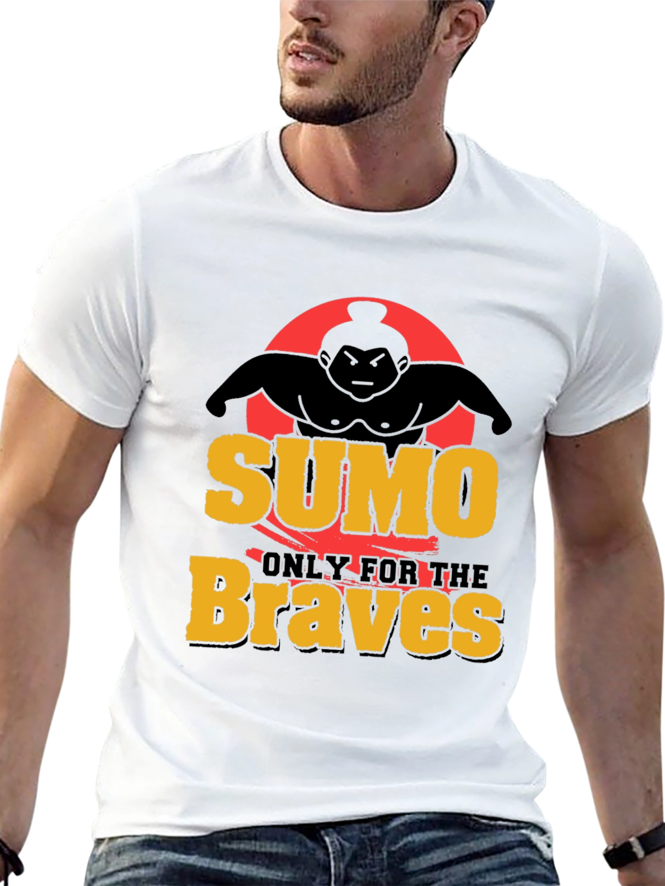 Black Sumo Braves Graphic Tee - Black view 13