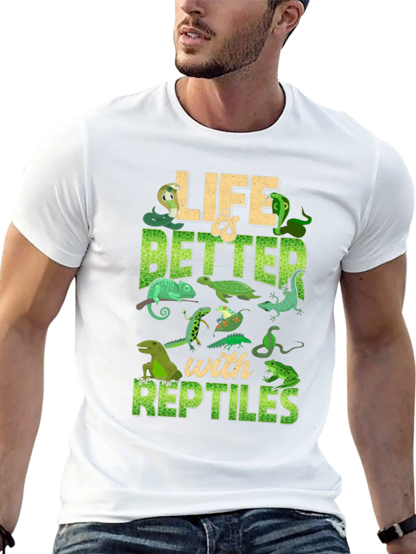 Black Life Is Better With Reptiles T-Shirt view 13