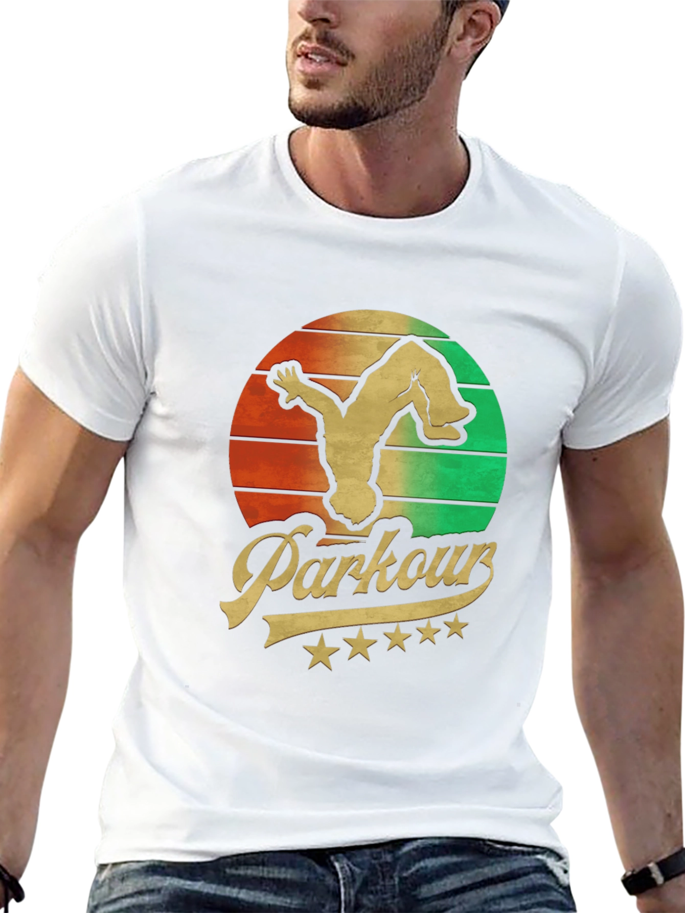 Black Parkour Retro T-Shirt - Urban Acrobatics Tee view 13