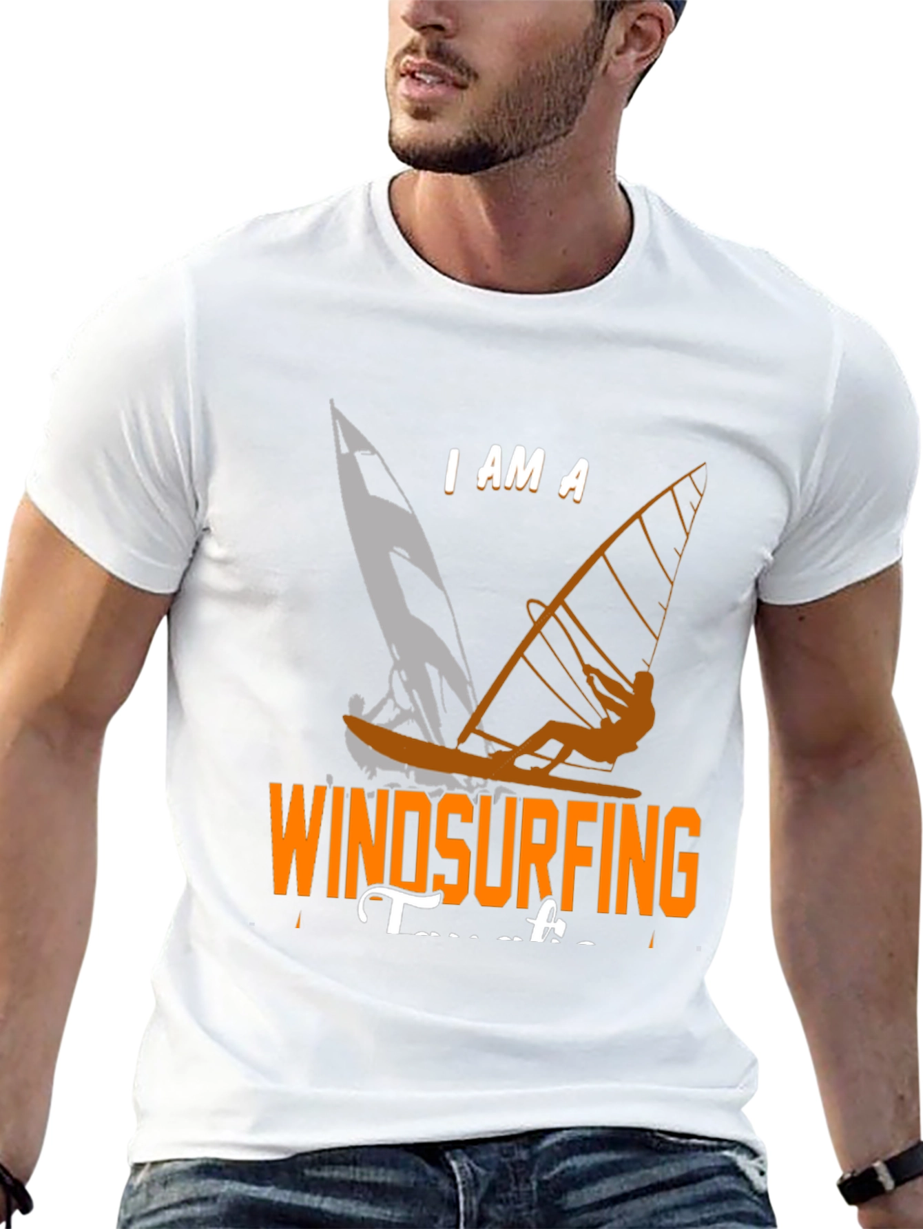 Black Windsurfing T-Shirt: "I Am A Windsurfing Teacher" view 13