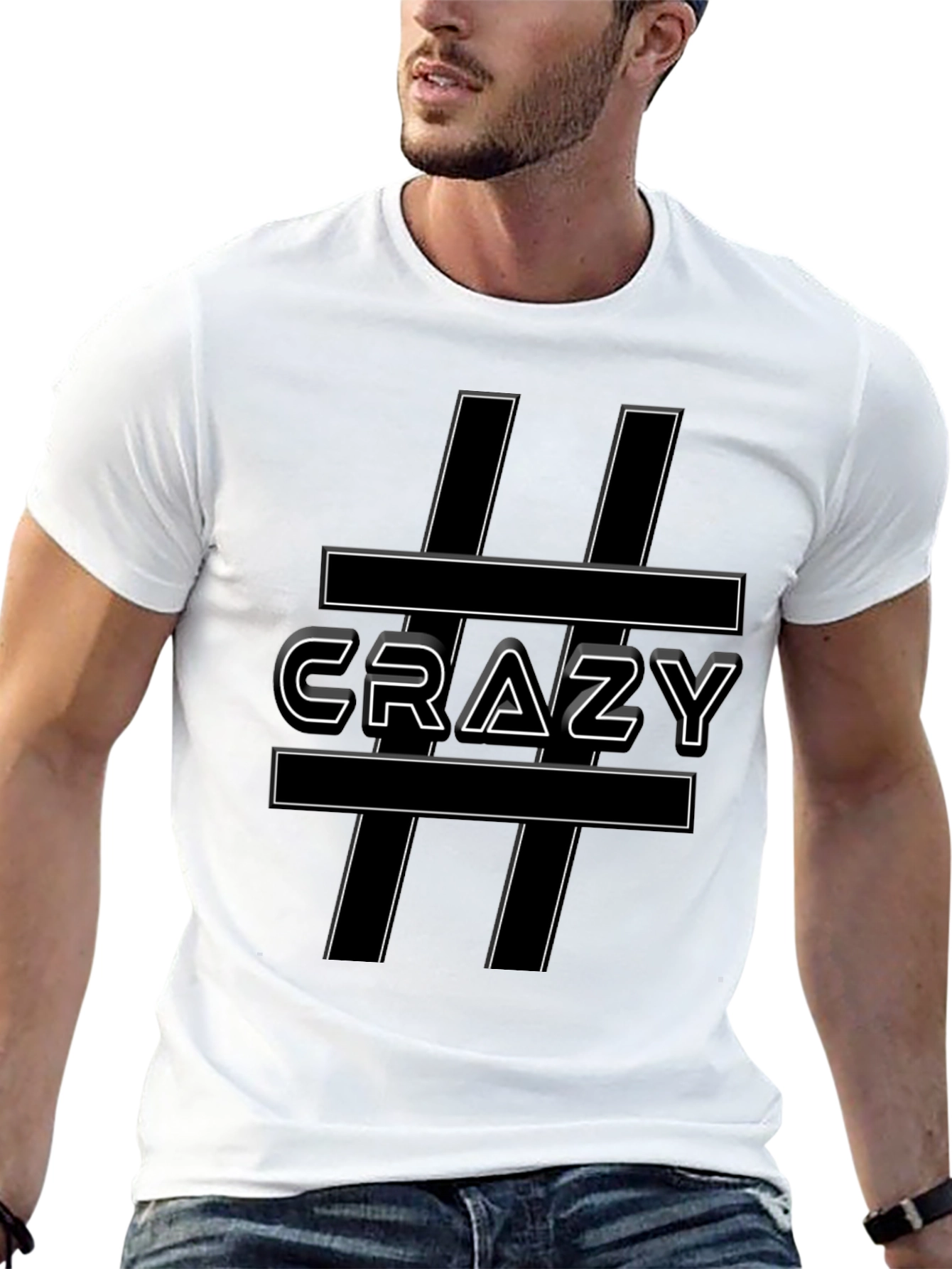 Black Crazy Graphic T-Shirt - Edgy Style view 13