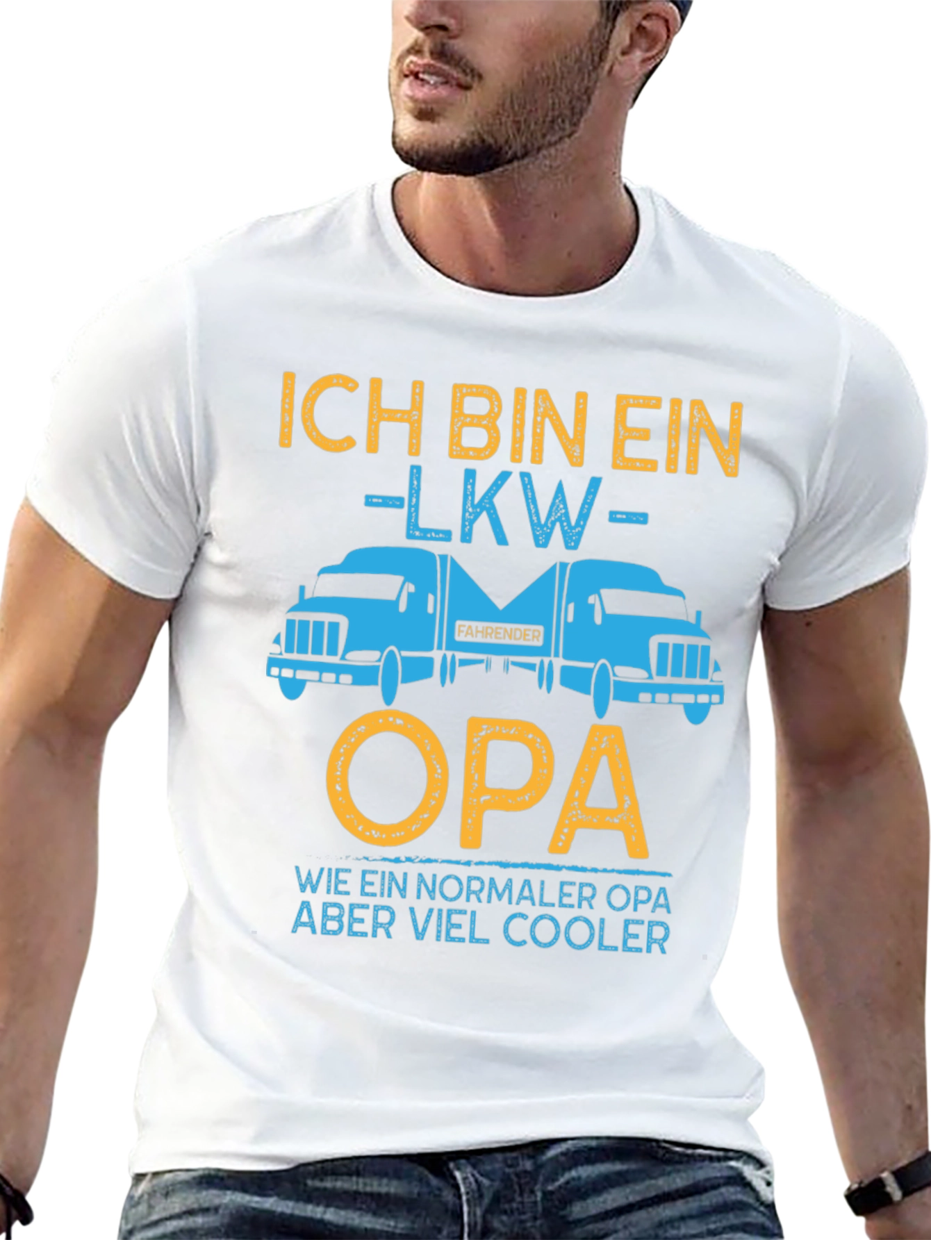 Trucker Opa T-Shirt - Cool Grandpa Gift - 13
