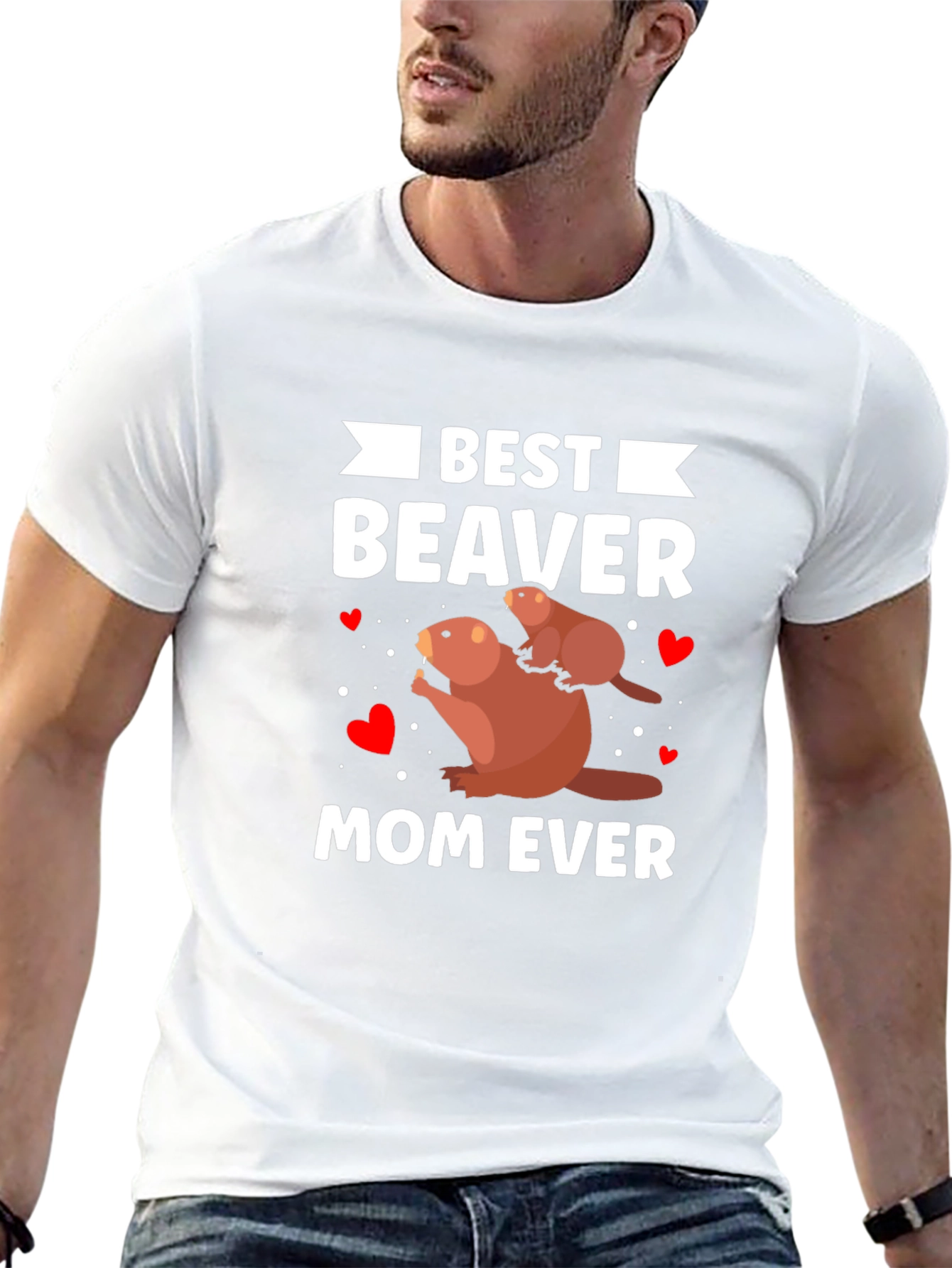 Black Best Beaver Mom Ever T-Shirt view 13