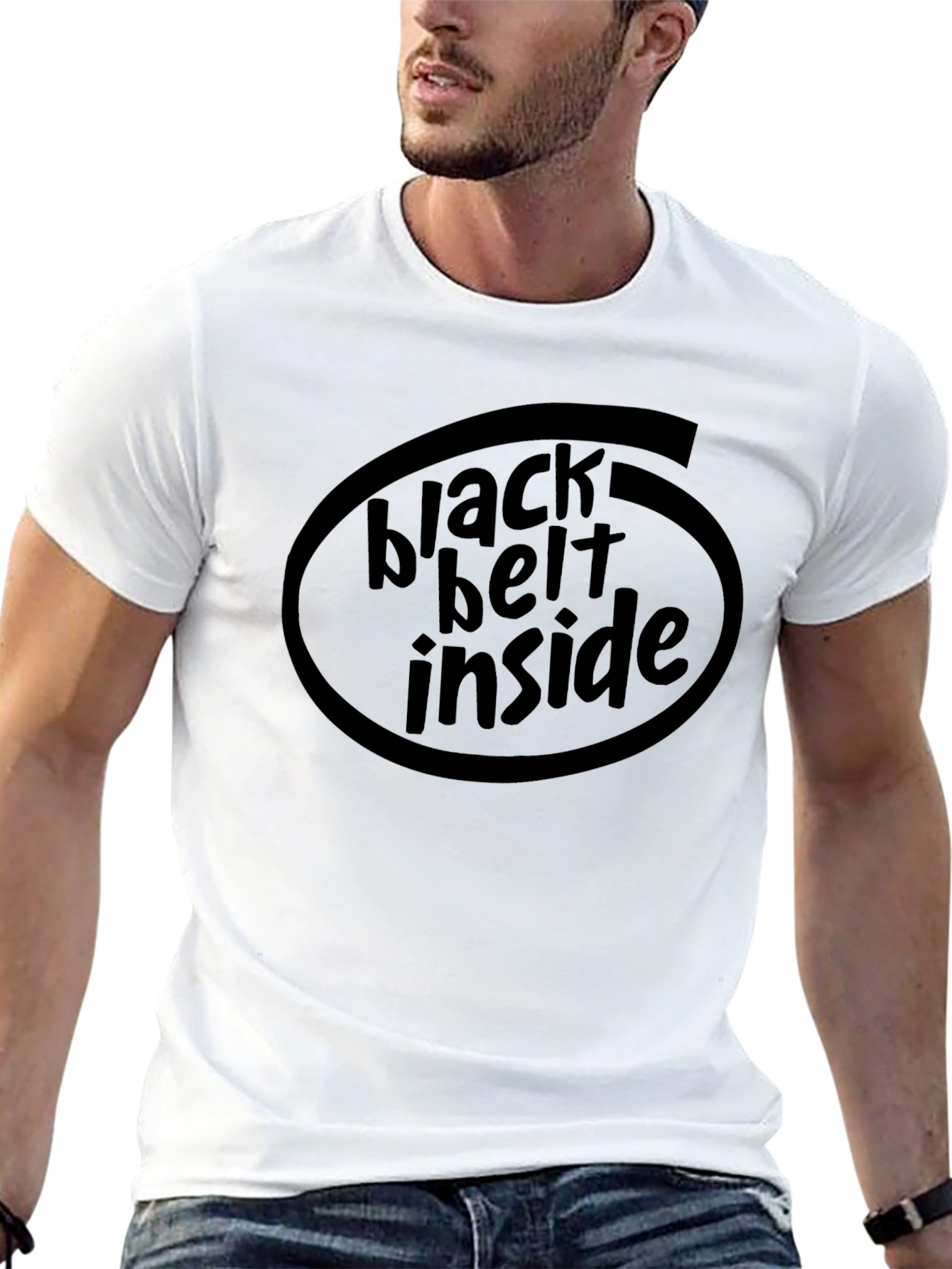 Black Black Belt Inside Graphic T-Shirt view 13