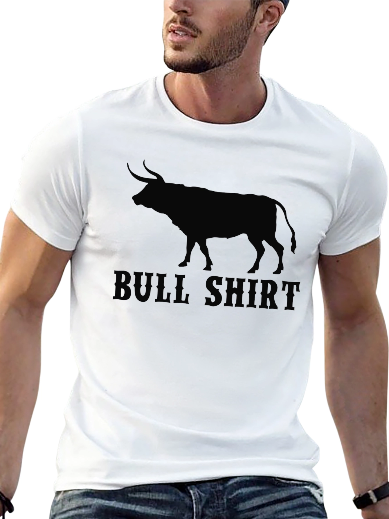 Black Bull Shirt Graphic Tee - Men's Black T-Shirt view 13