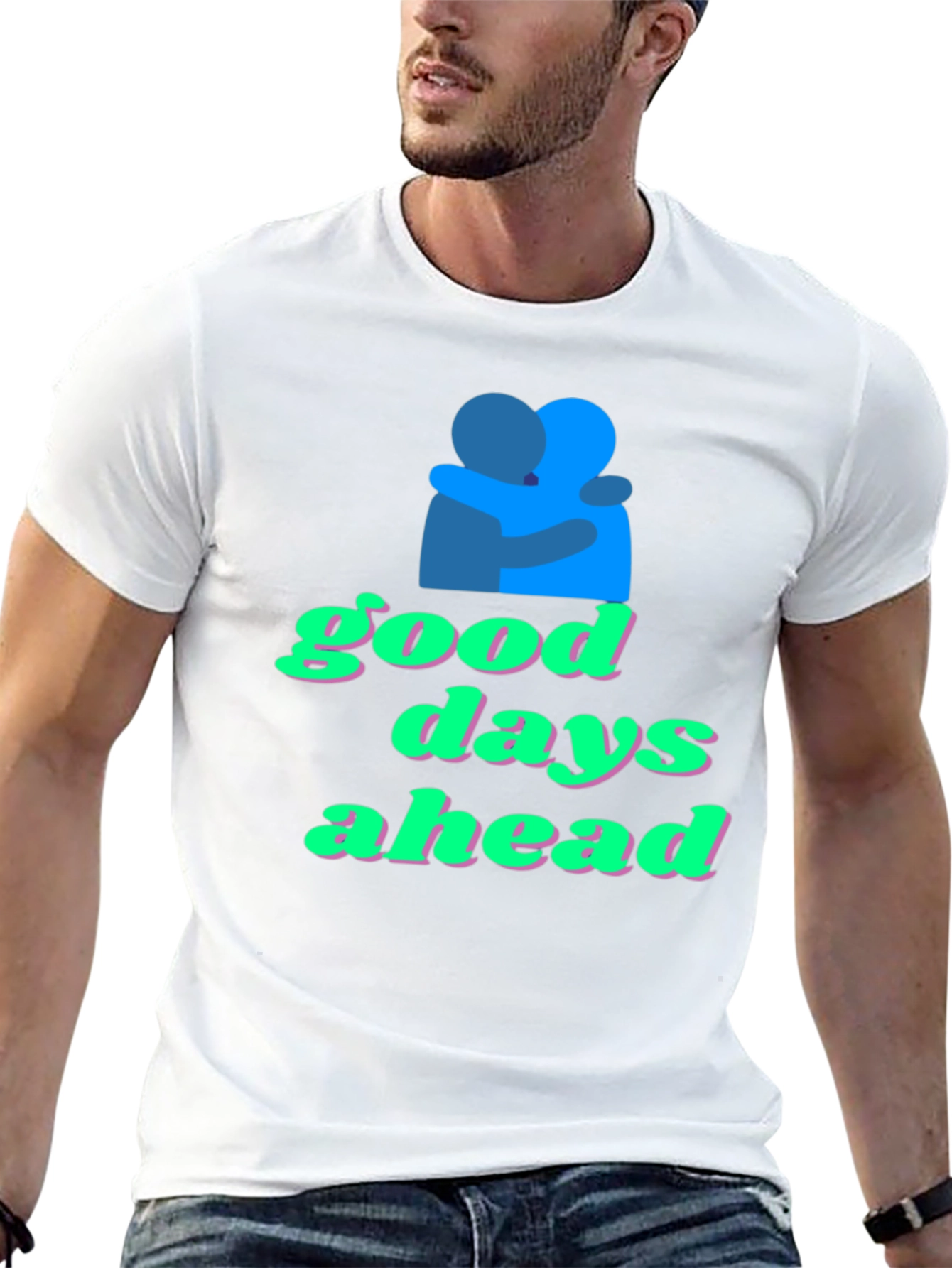 Black Good Days Ahead Graphic Tee view 13