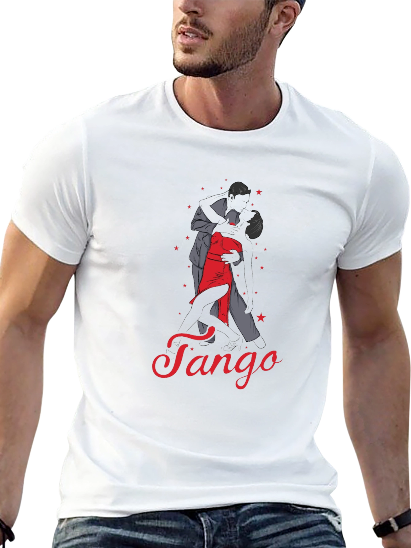 Black Tango Dance Graphic Tee - Stylish Black T-Shirt view 13