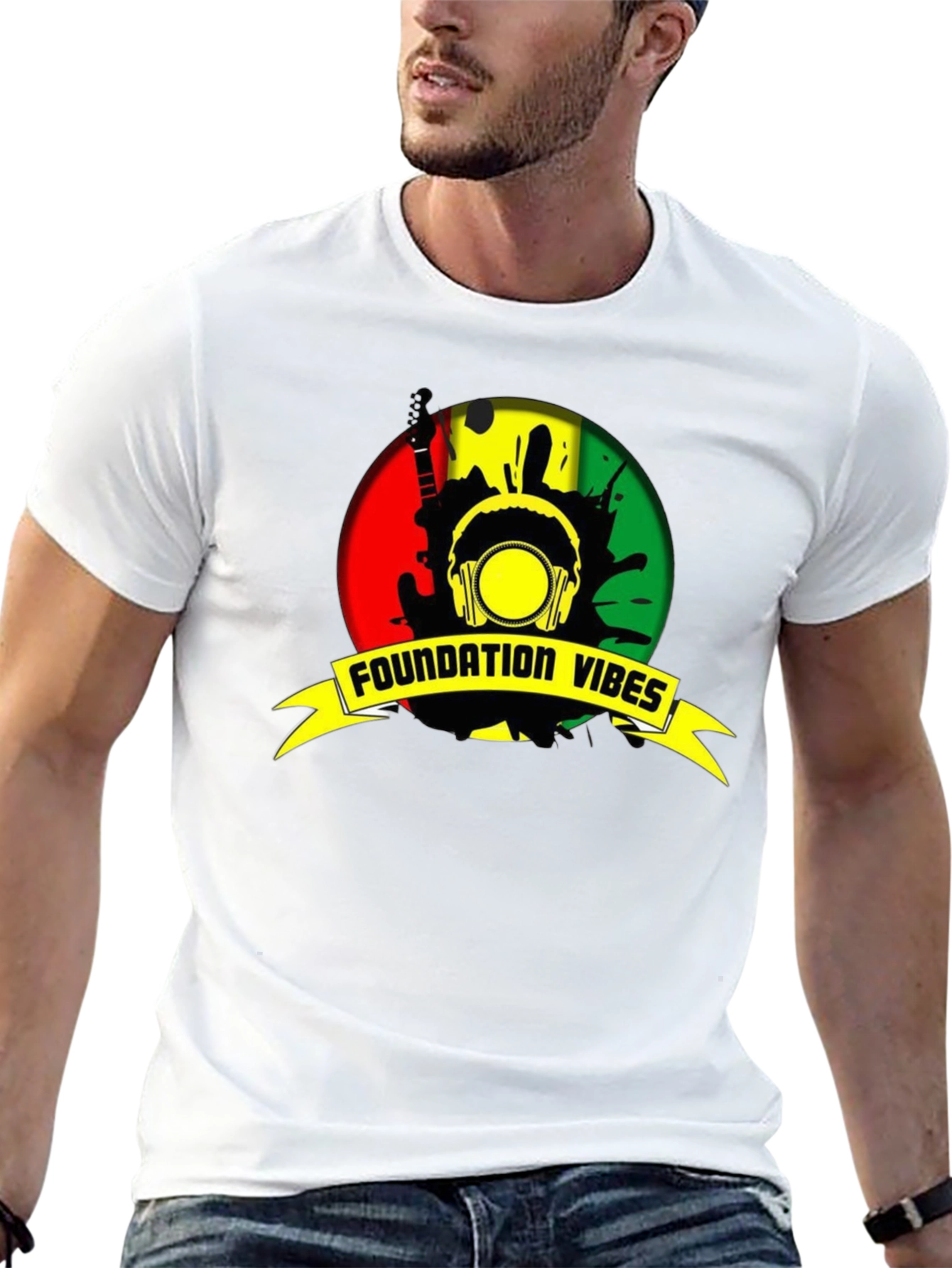 Black Foundation Vibes Reggae T-Shirt view 13