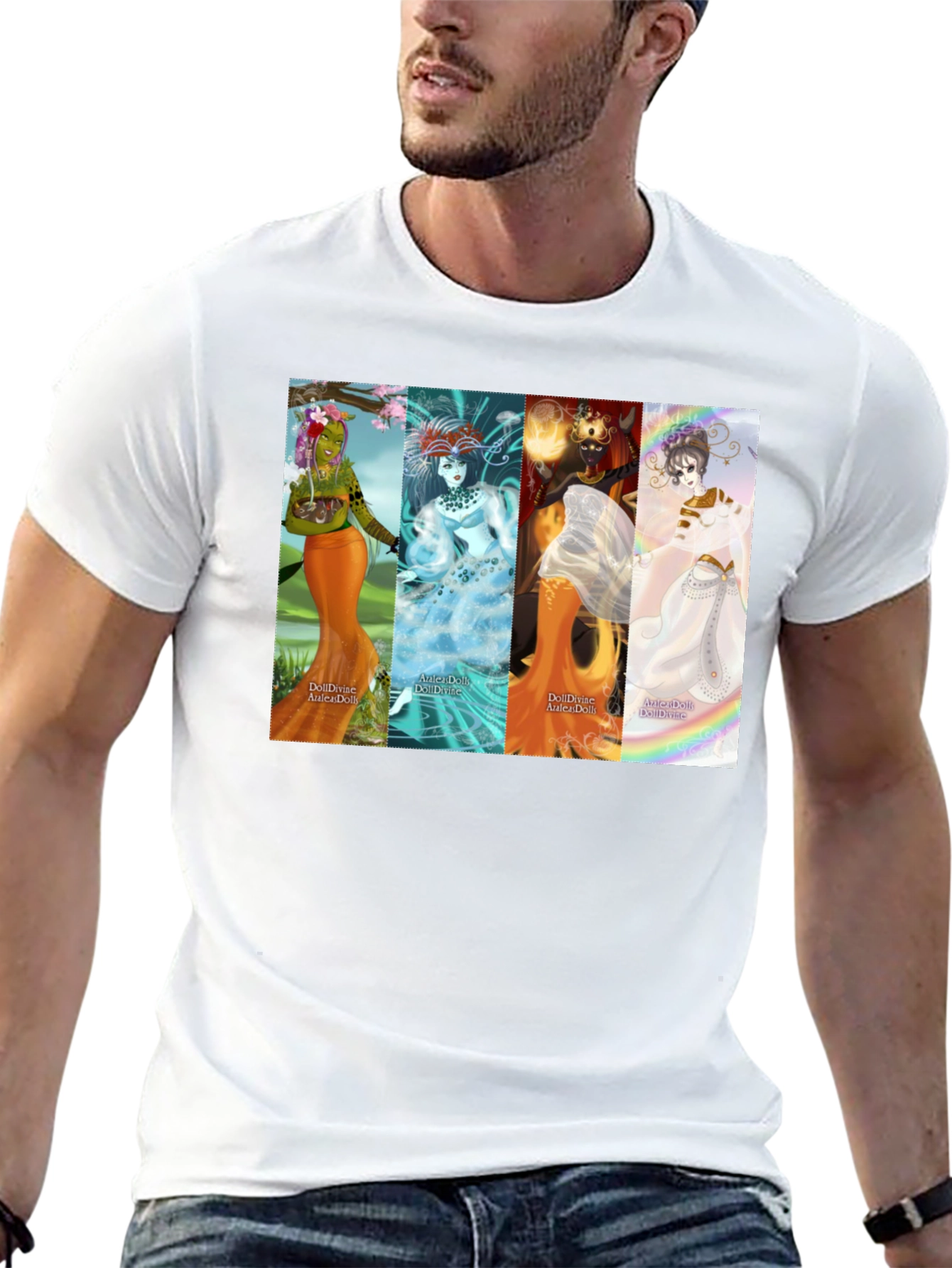 Black Fantasy Goddess T-Shirt - Black Unisex Tee view 13