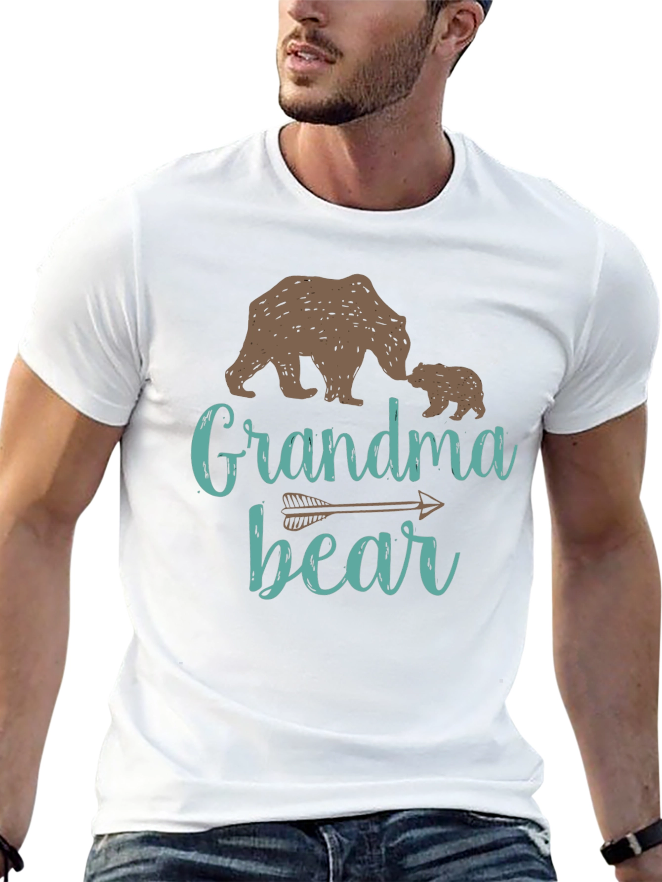 Black Grandma Bear Graphic T-Shirt view 13