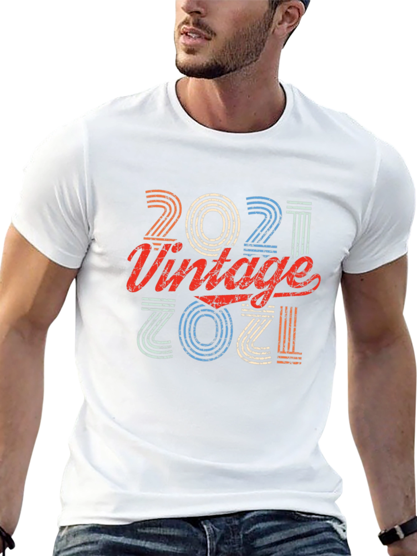 Black Vintage 2021 Graphic T-Shirt view 13