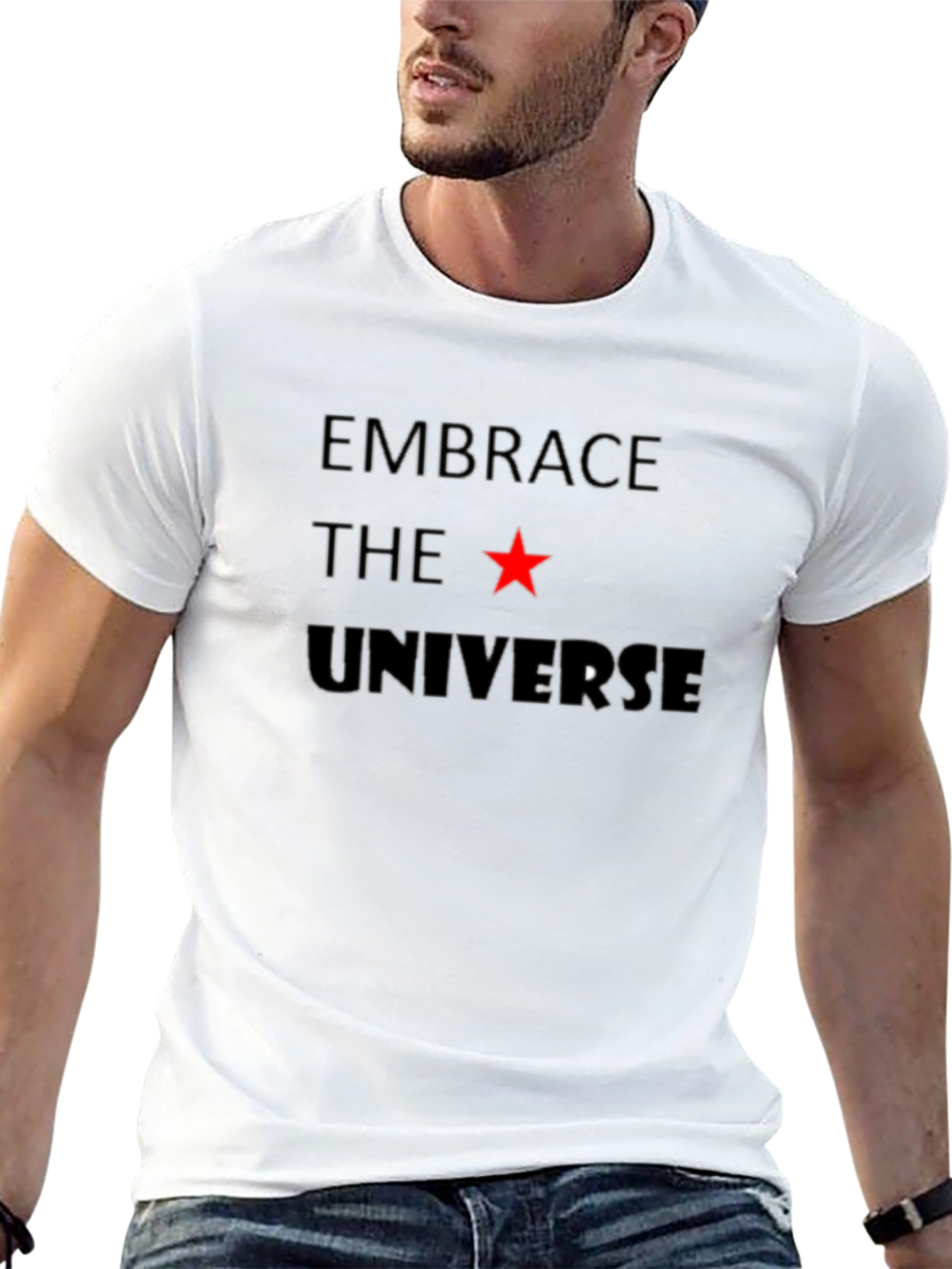 Black Embrace the Universe Black Graphic Tee view 13