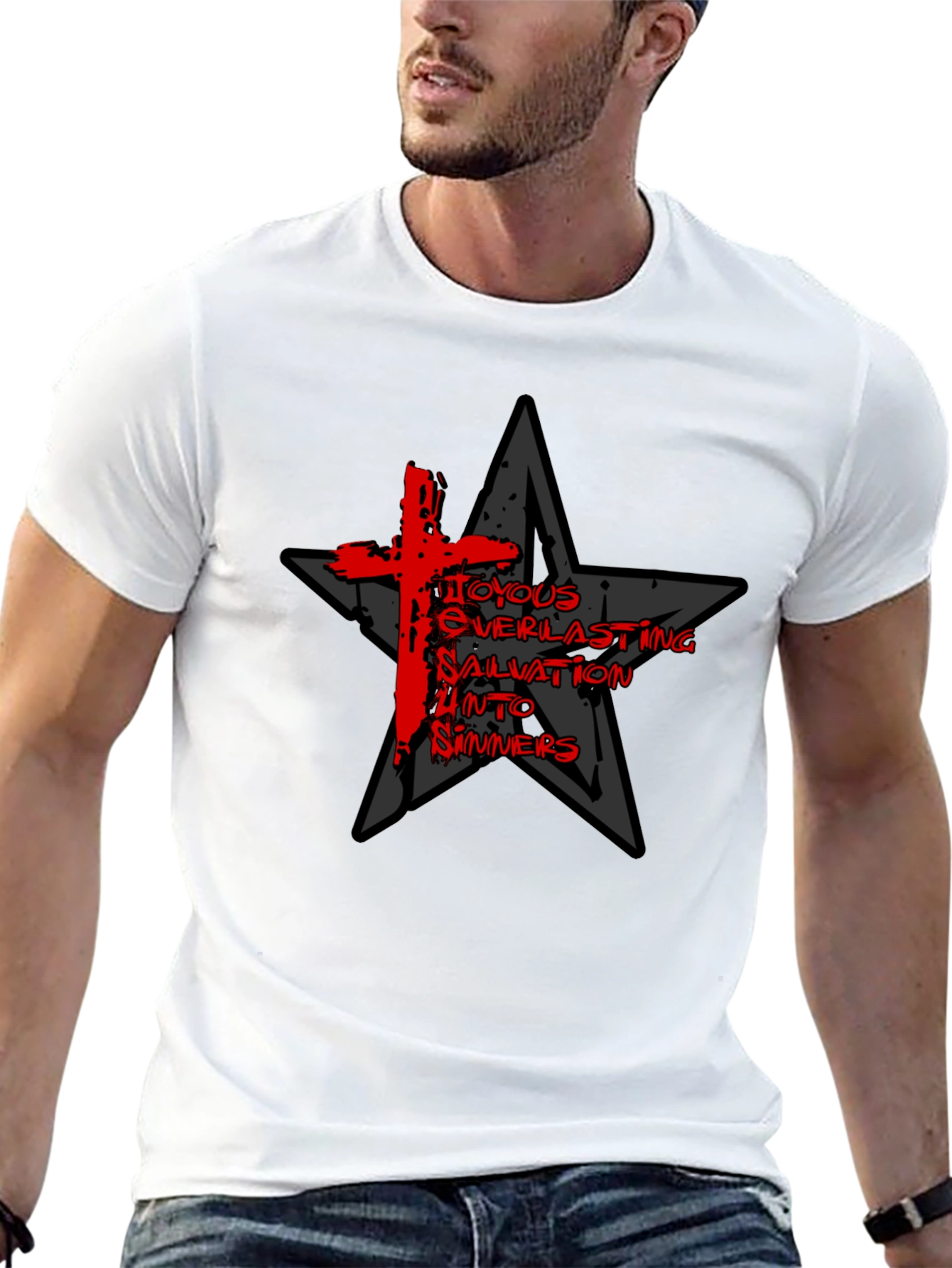 Black Joyous Salvation Graphic T-Shirt view 13