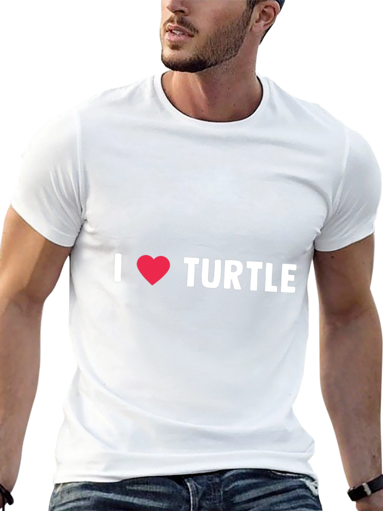 Black I Love Turtles T-Shirt - Black Cotton view 13