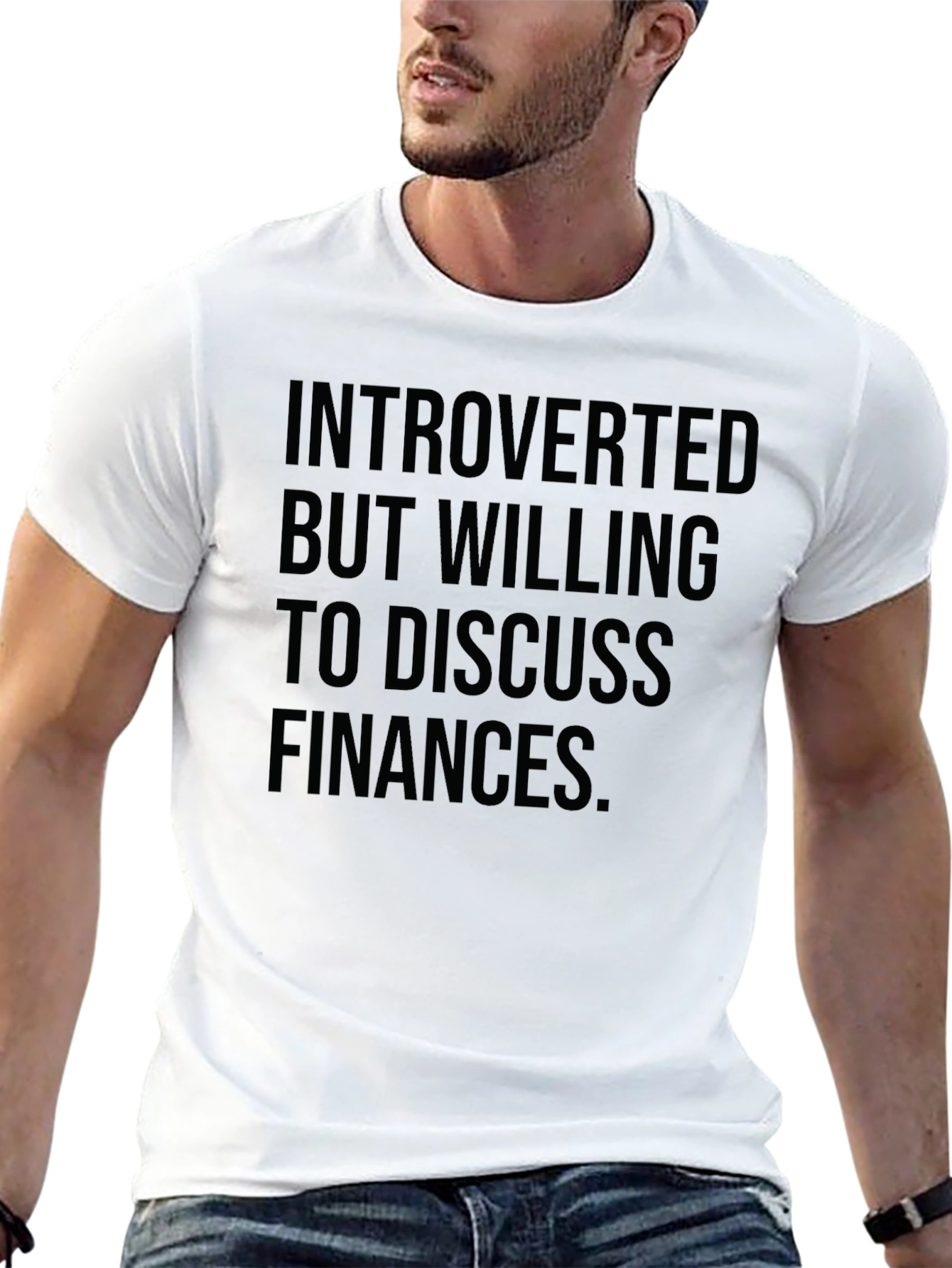 Black Introverted Finance Black T-Shirt view 13