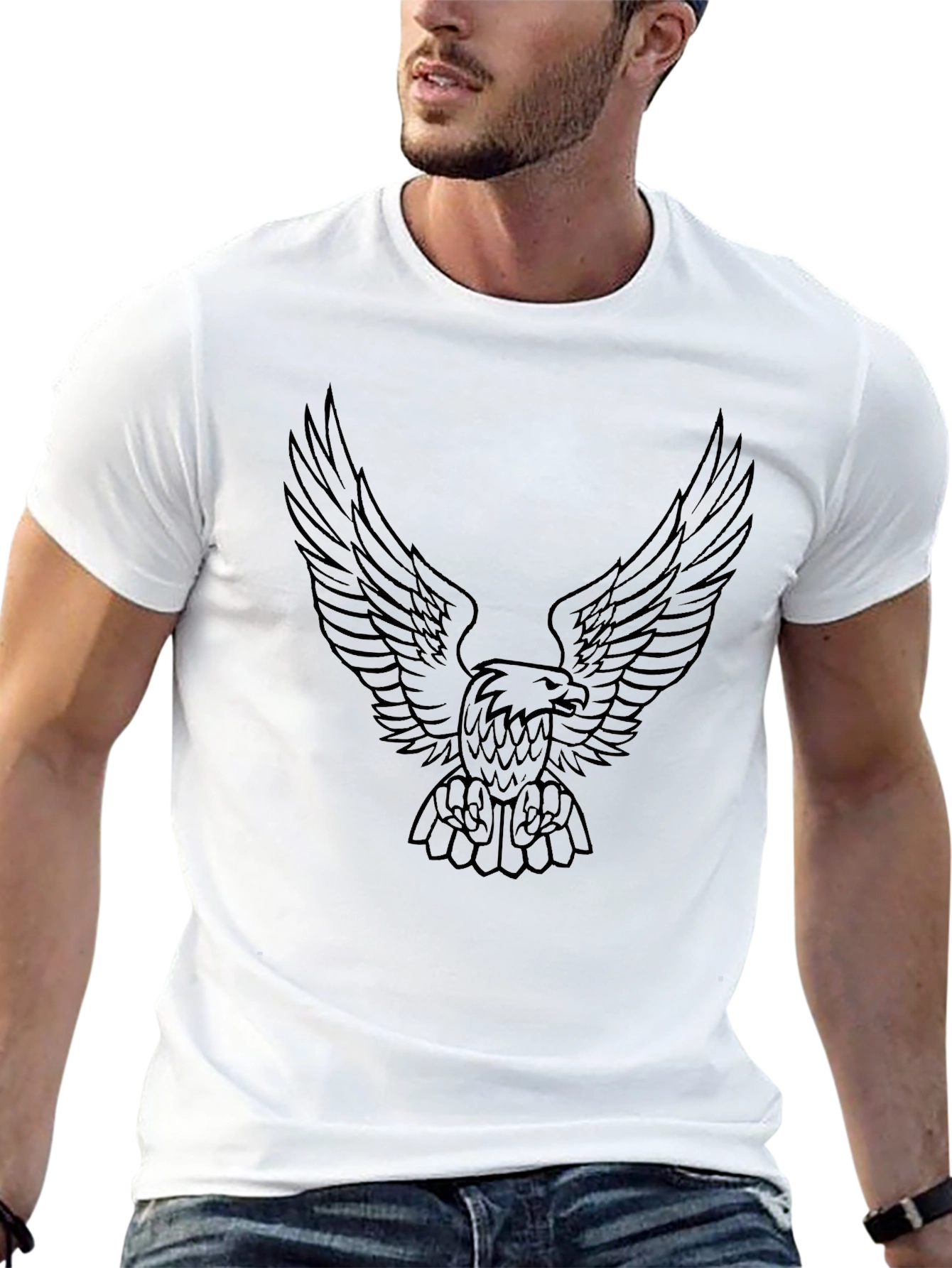 Black Eagle Graphic Black T-Shirt | Casual Style view 13