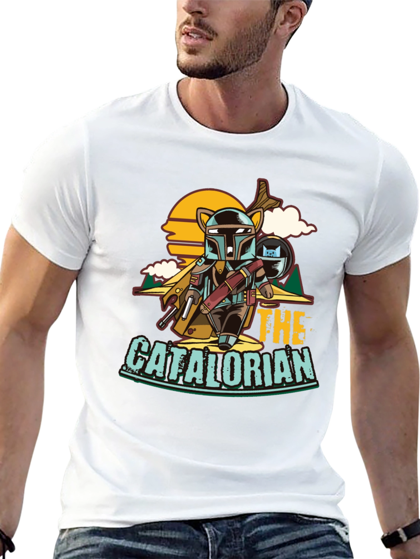 Black The Catalorian Funny T-Shirt view 13