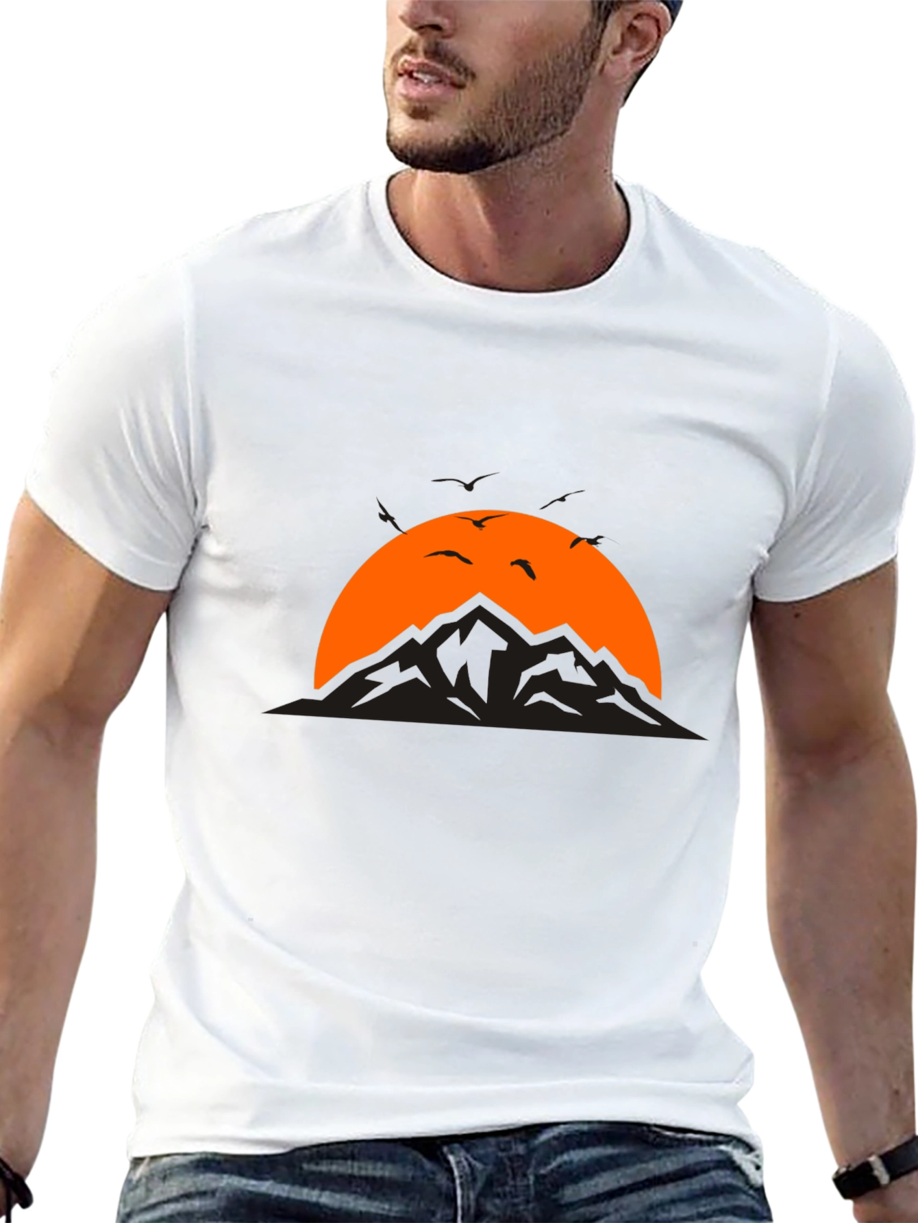 Black Mountain Sunset Graphic Tee - Black T-Shirt view 13