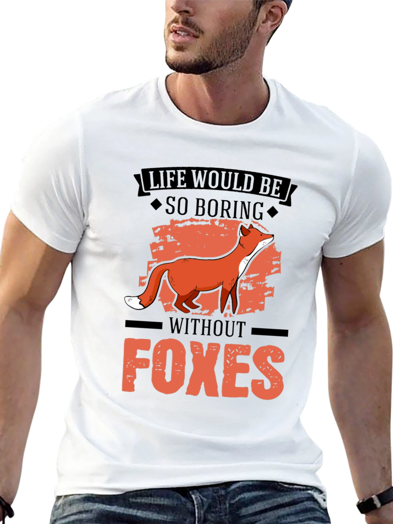Black Life Would Be So Boring Without Foxes Graphic Tee view 13