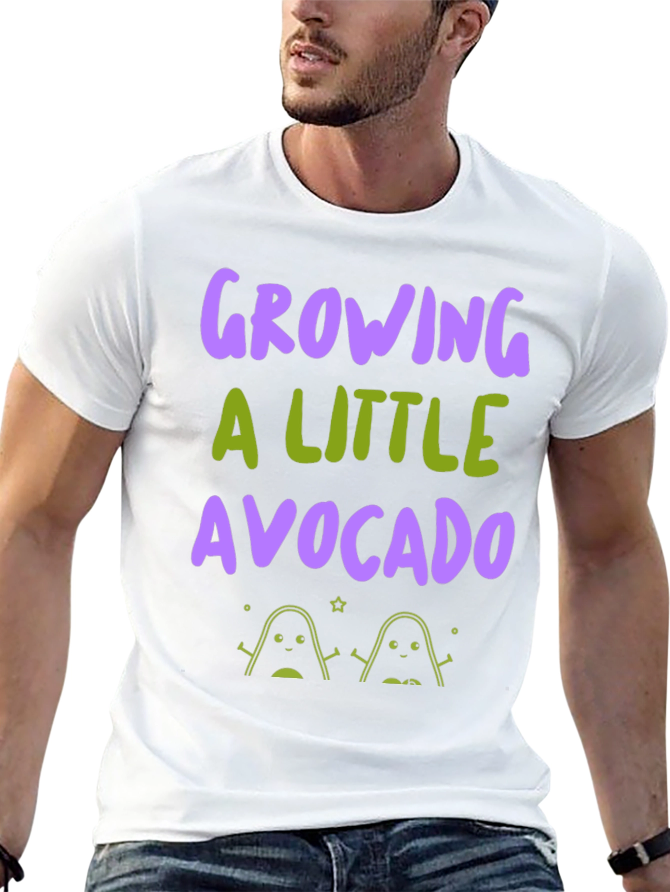Black Growing a Little Avocado Graphic Tee view 13