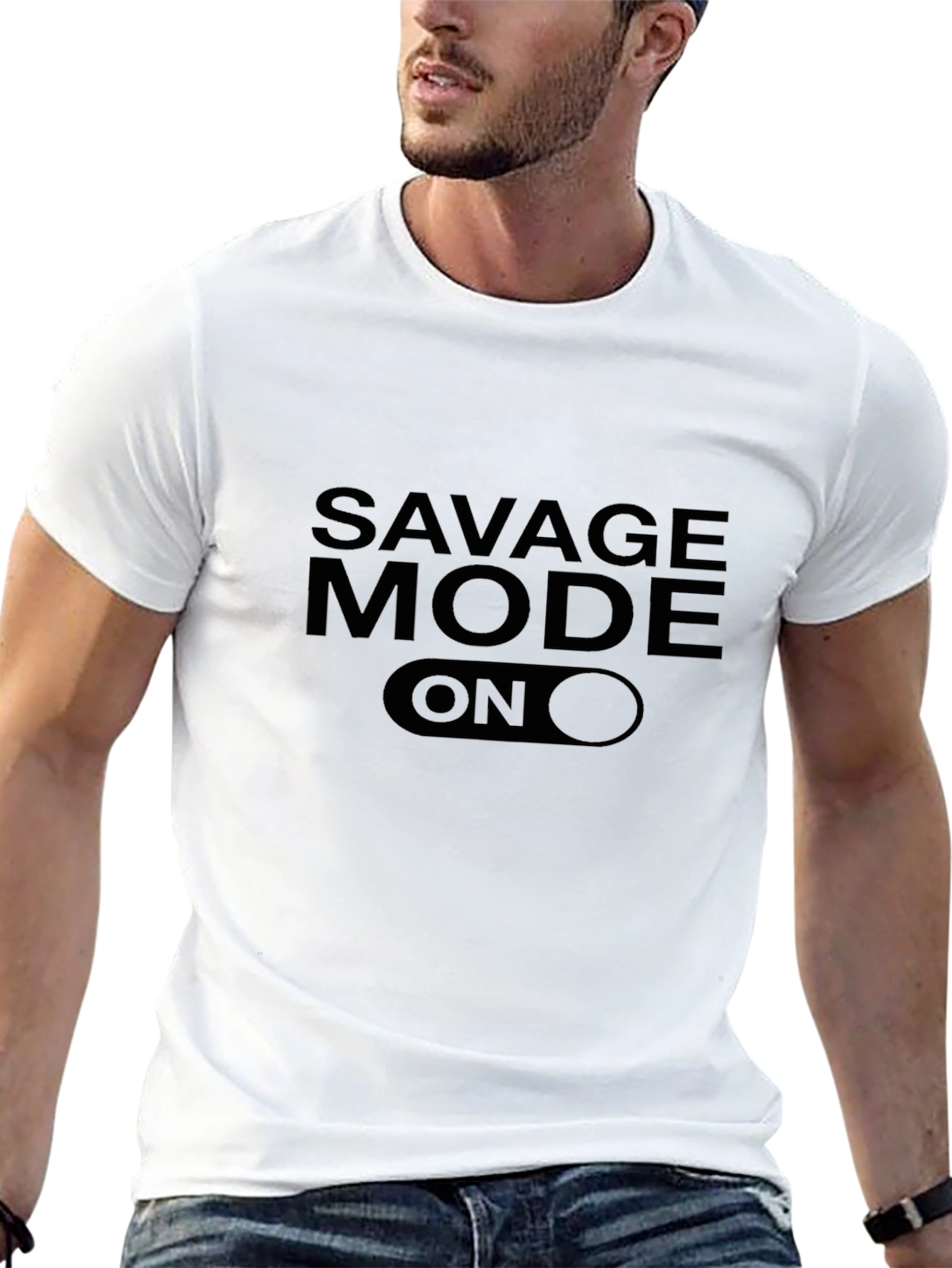 Black Savage Mode ON Graphic T-Shirt view 13