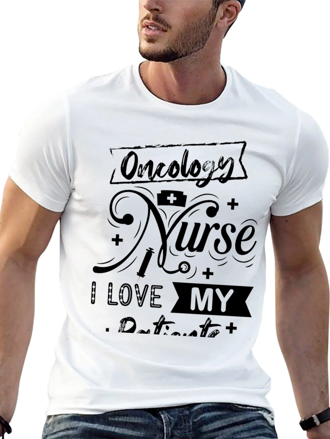 Black Oncology Nurse I Love My Patients T-Shirt view 13