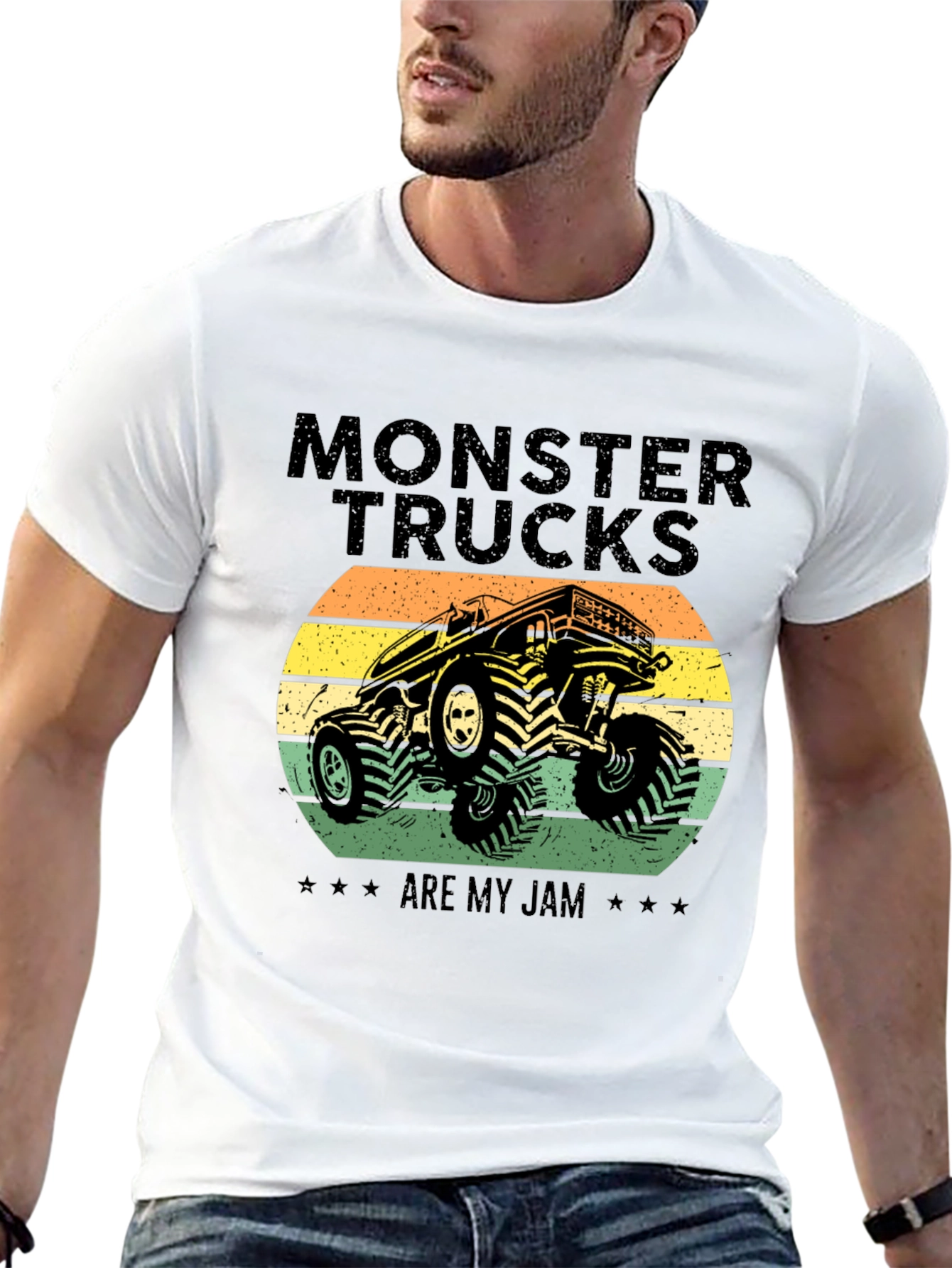 Black Monster Trucks Are My Jam T-Shirt view 13