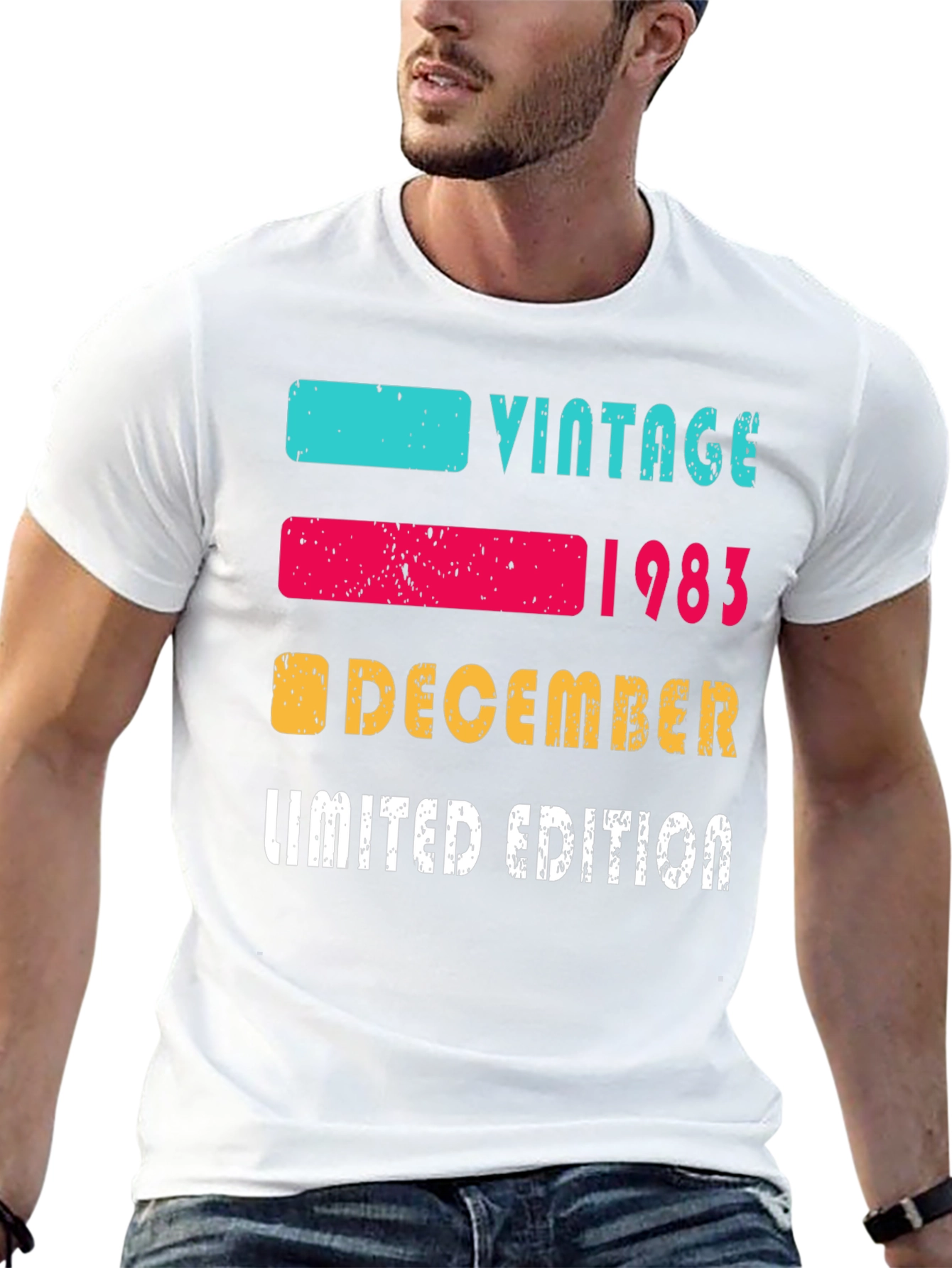 Black Vintage 1983 December Limited Edition T-Shirt view 13